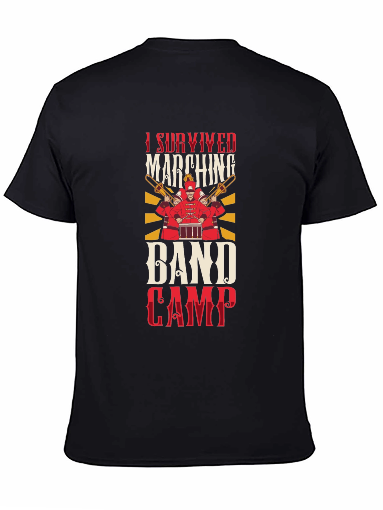 Camiseta Negra Sobreviví al Campamento de Banda