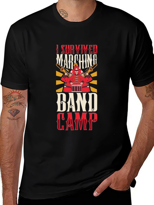 Camiseta Negra Sobreviví al Campamento de Banda