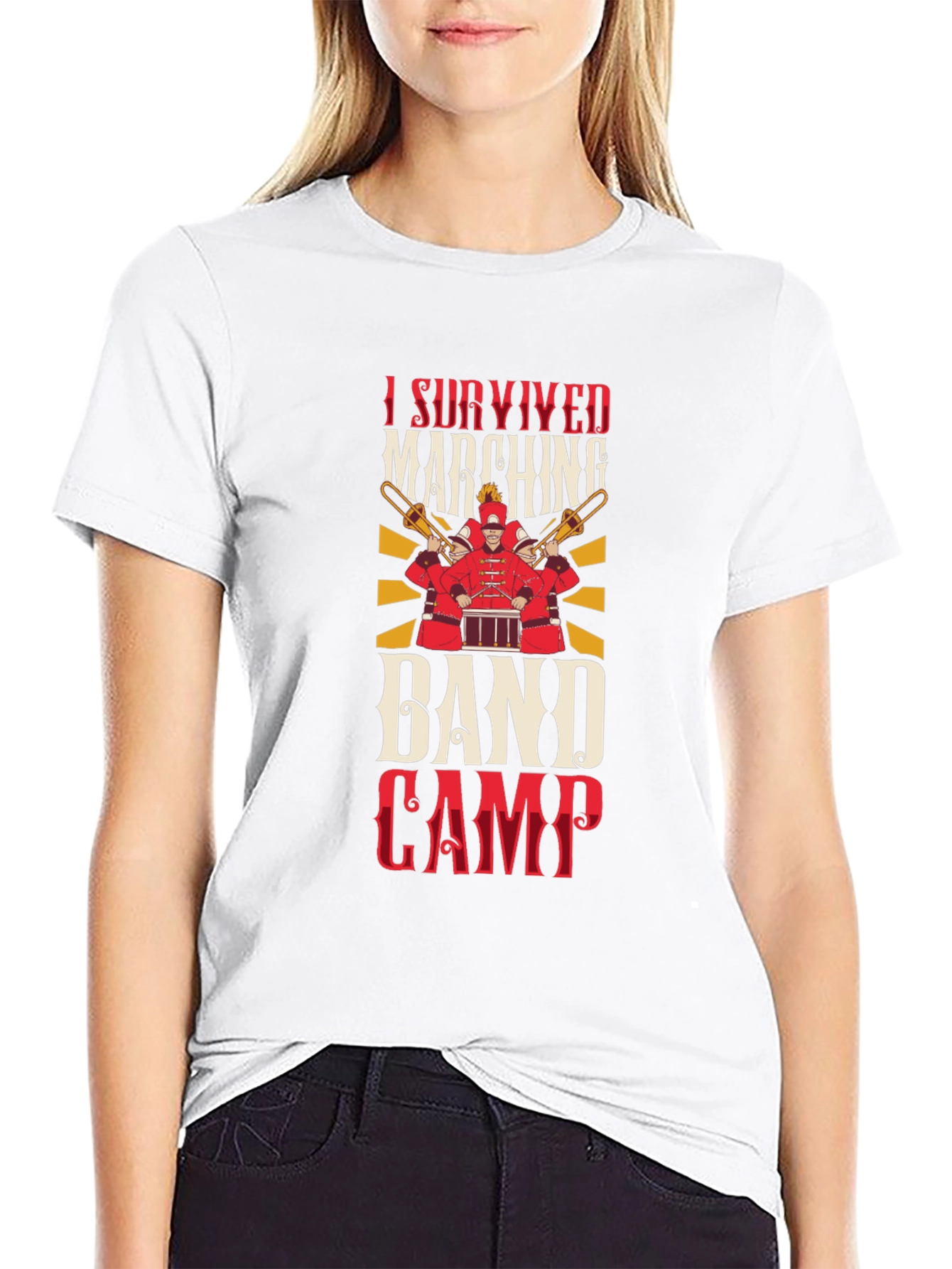 Camiseta Negra Sobreviví al Campamento de Banda