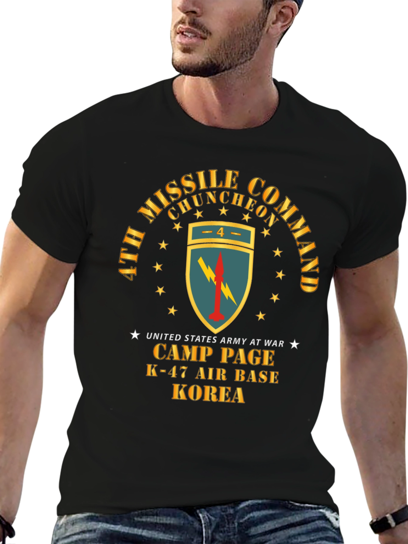 Camiseta Negra Comando de Misiles Corea