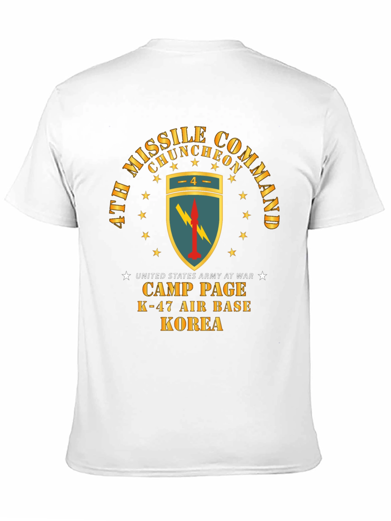 Camiseta Negra Comando de Misiles Corea