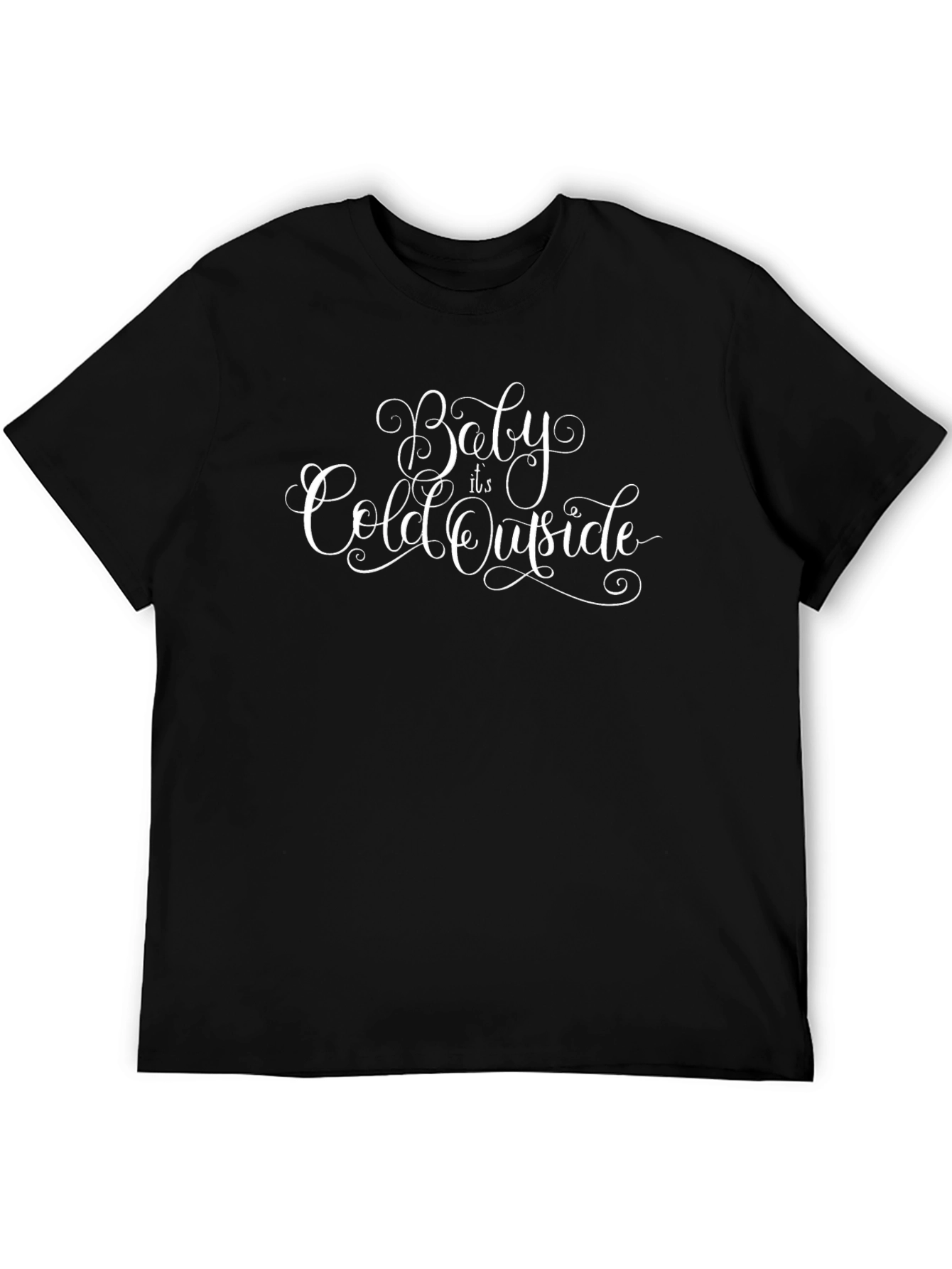 Camiseta Negra con Diseño Baby Its Cold Outside