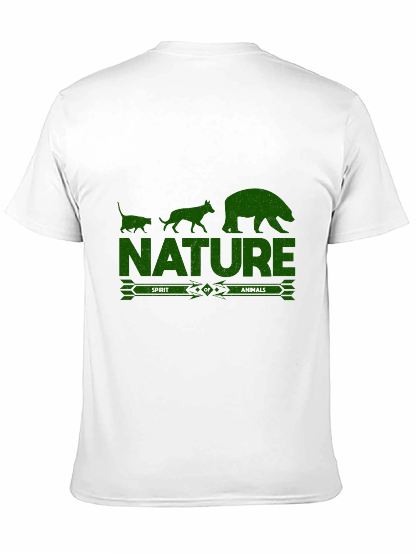 Camiseta Negra con Diseño de Naturaleza y Animales
