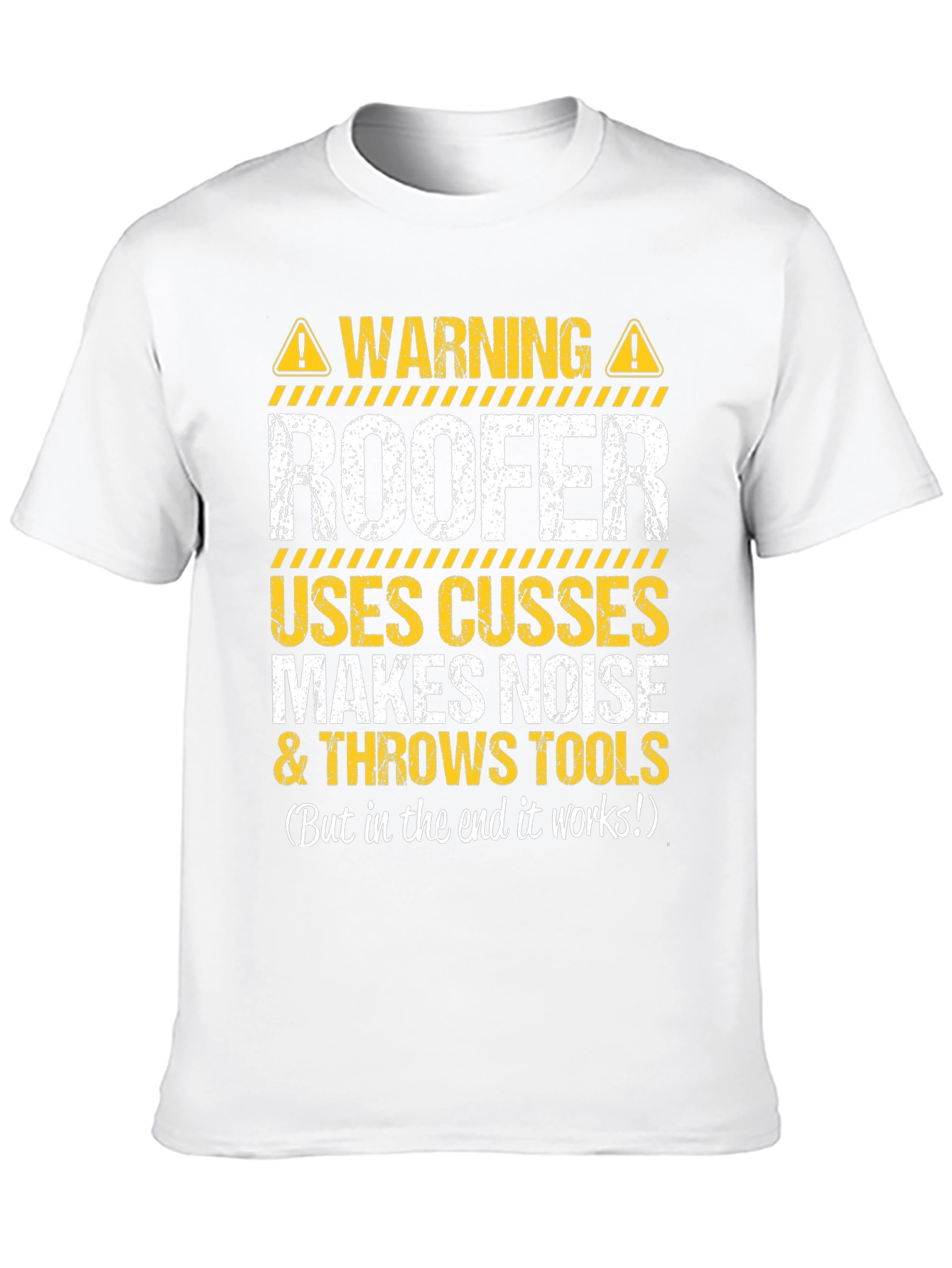 Camiseta Negra Advertencia Roofer
