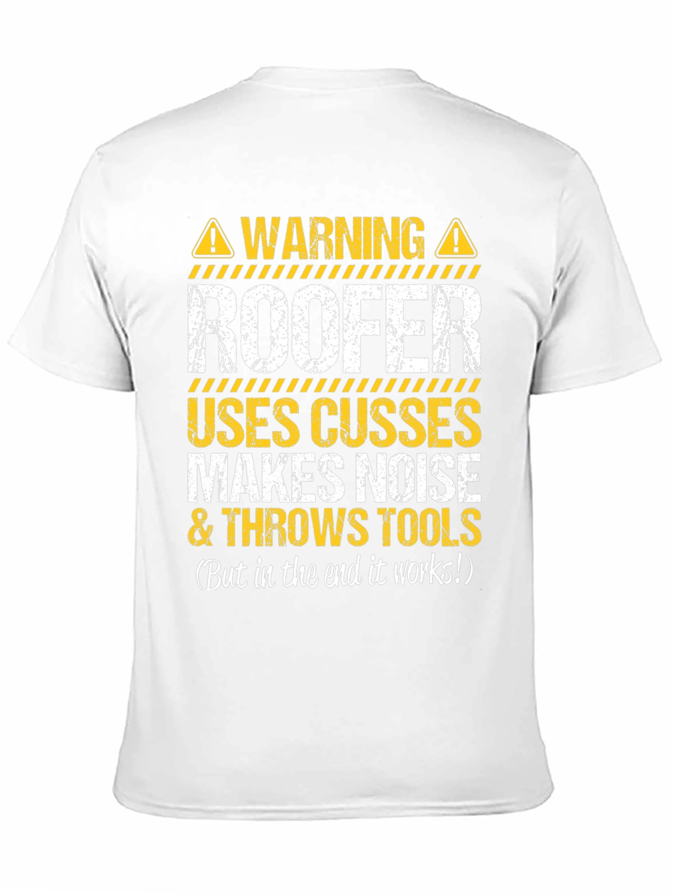 Camiseta Negra Advertencia Roofer