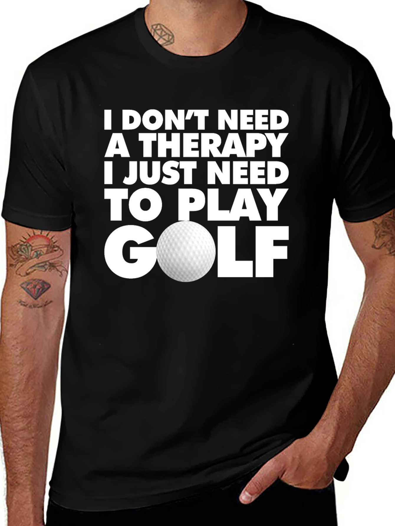Camiseta Golf es mi Terapia para Hombre