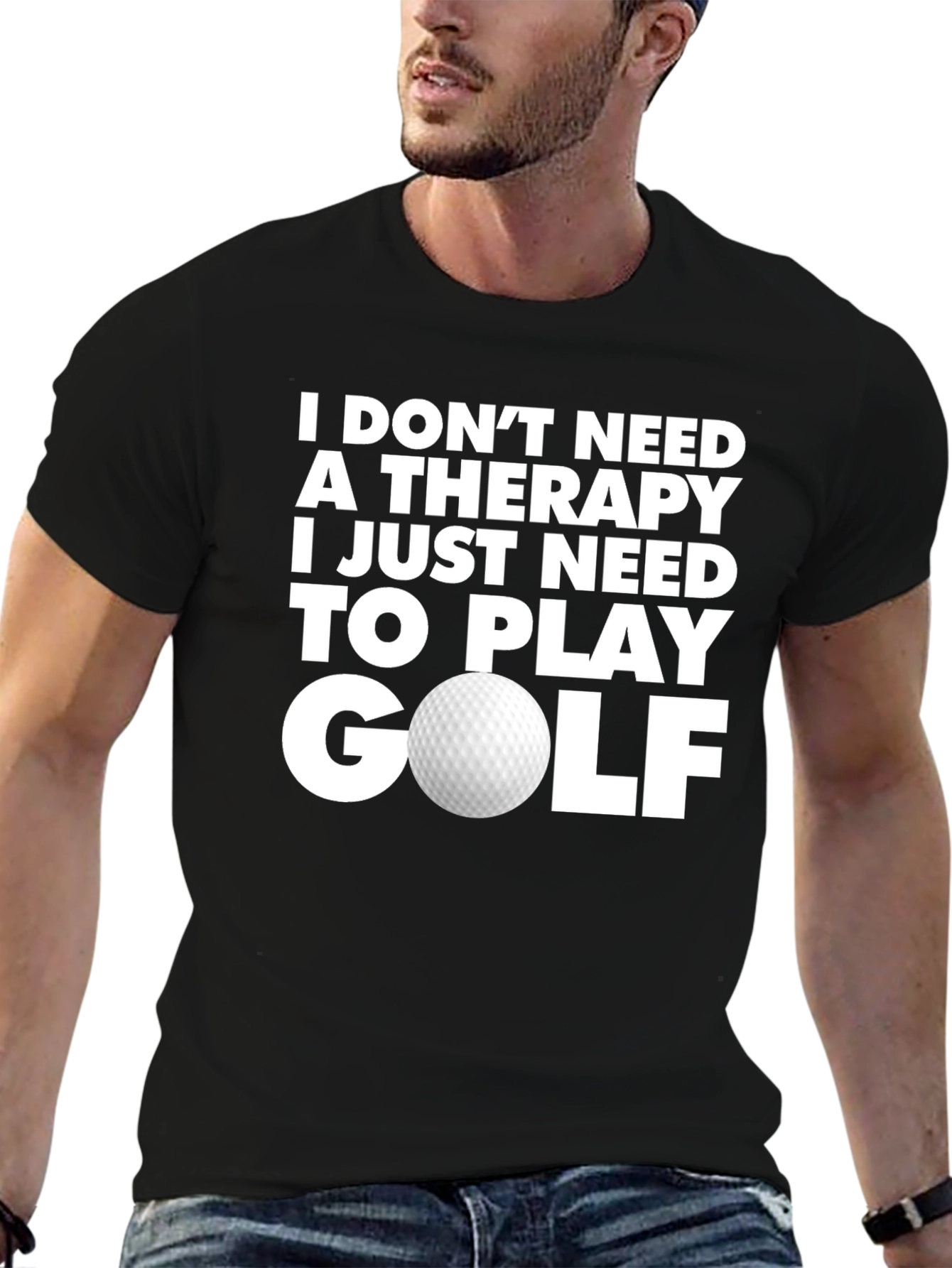 Camiseta Golf es mi Terapia para Hombre