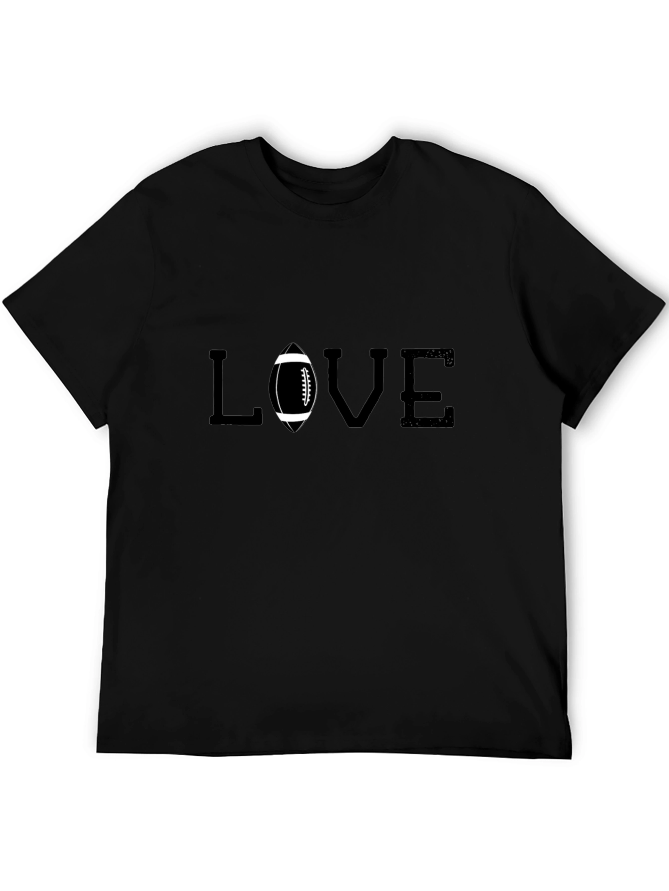 Camiseta Negra Love Futbol Americano