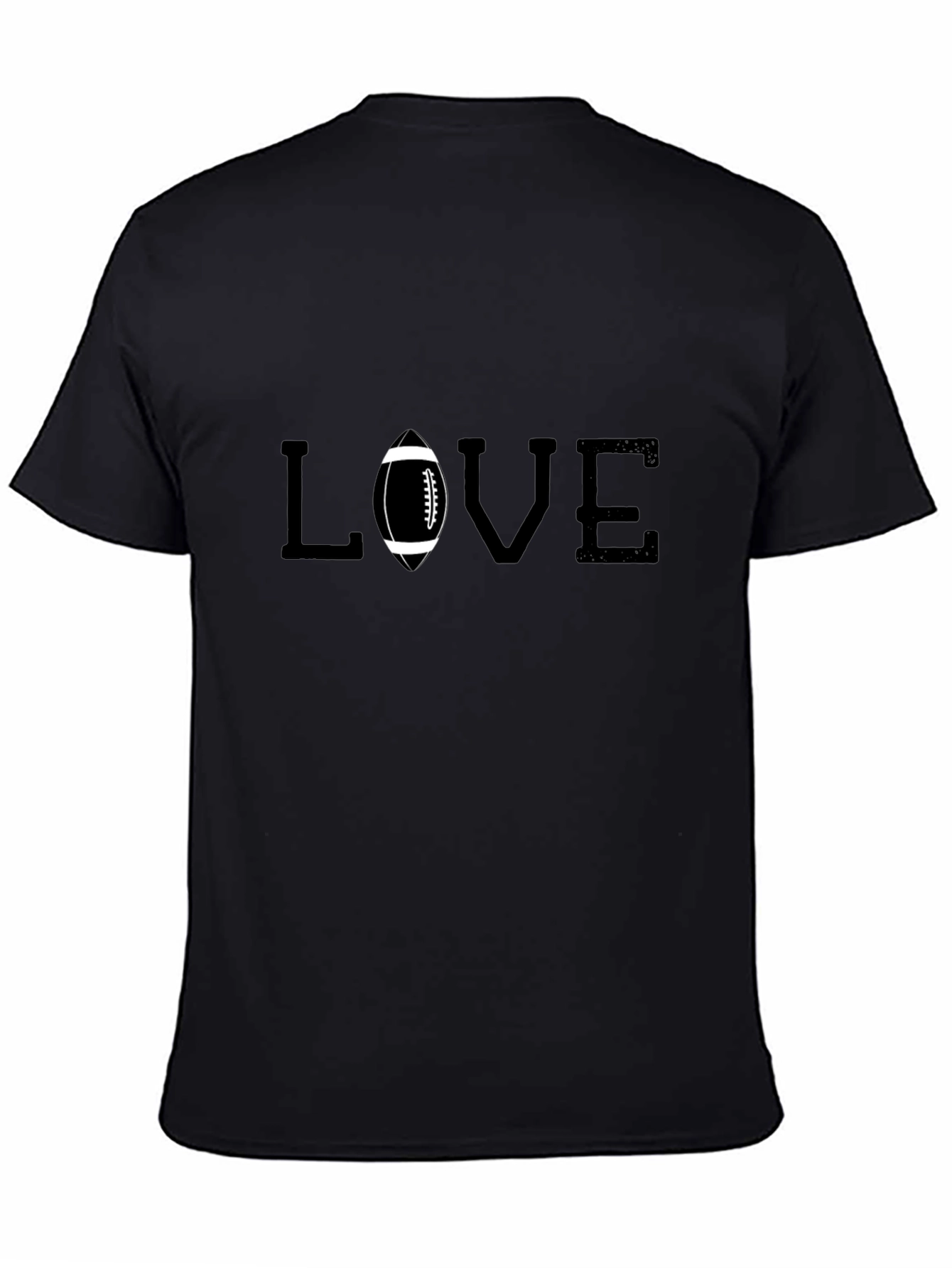 Camiseta Negra Love Futbol Americano