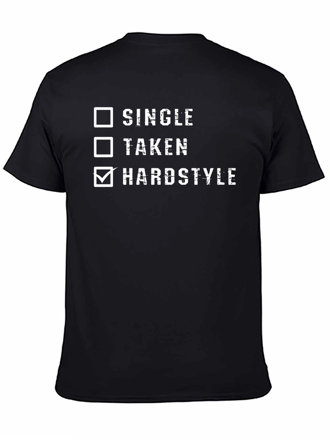 Camiseta Negra Hardstyle: Soltero Ocupado Hardstyle