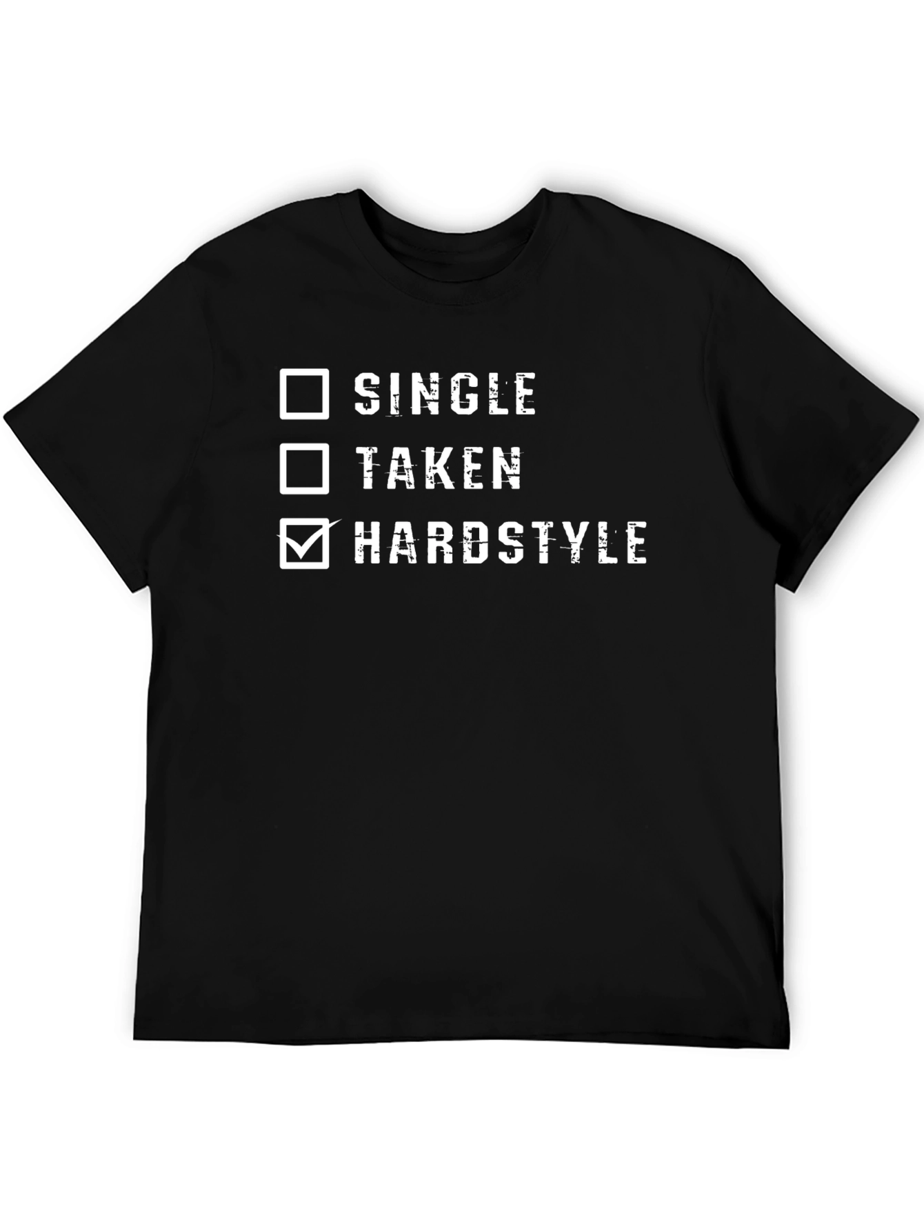 Camiseta Negra Hardstyle: Soltero Ocupado Hardstyle