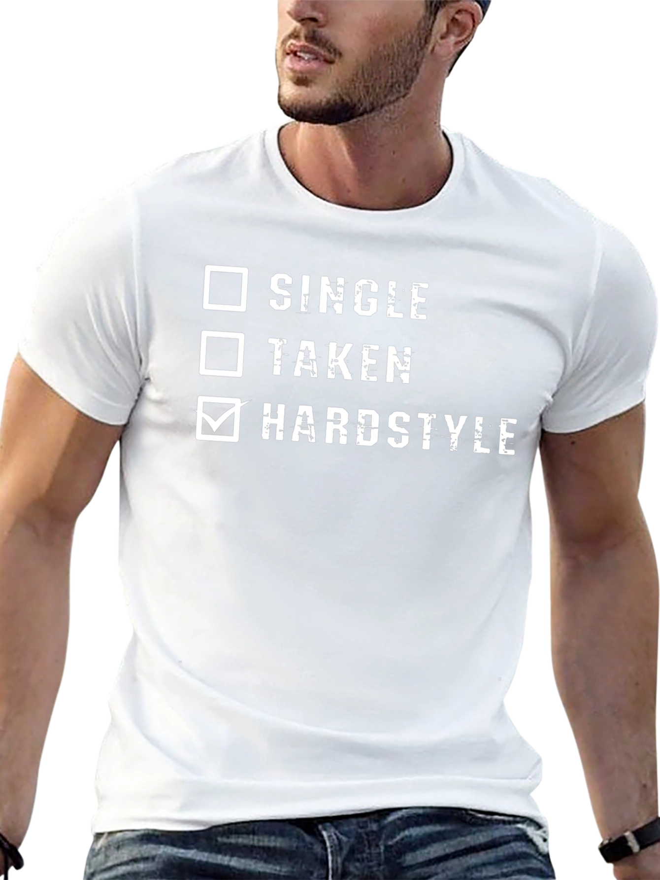 Camiseta Negra Hardstyle: Soltero Ocupado Hardstyle