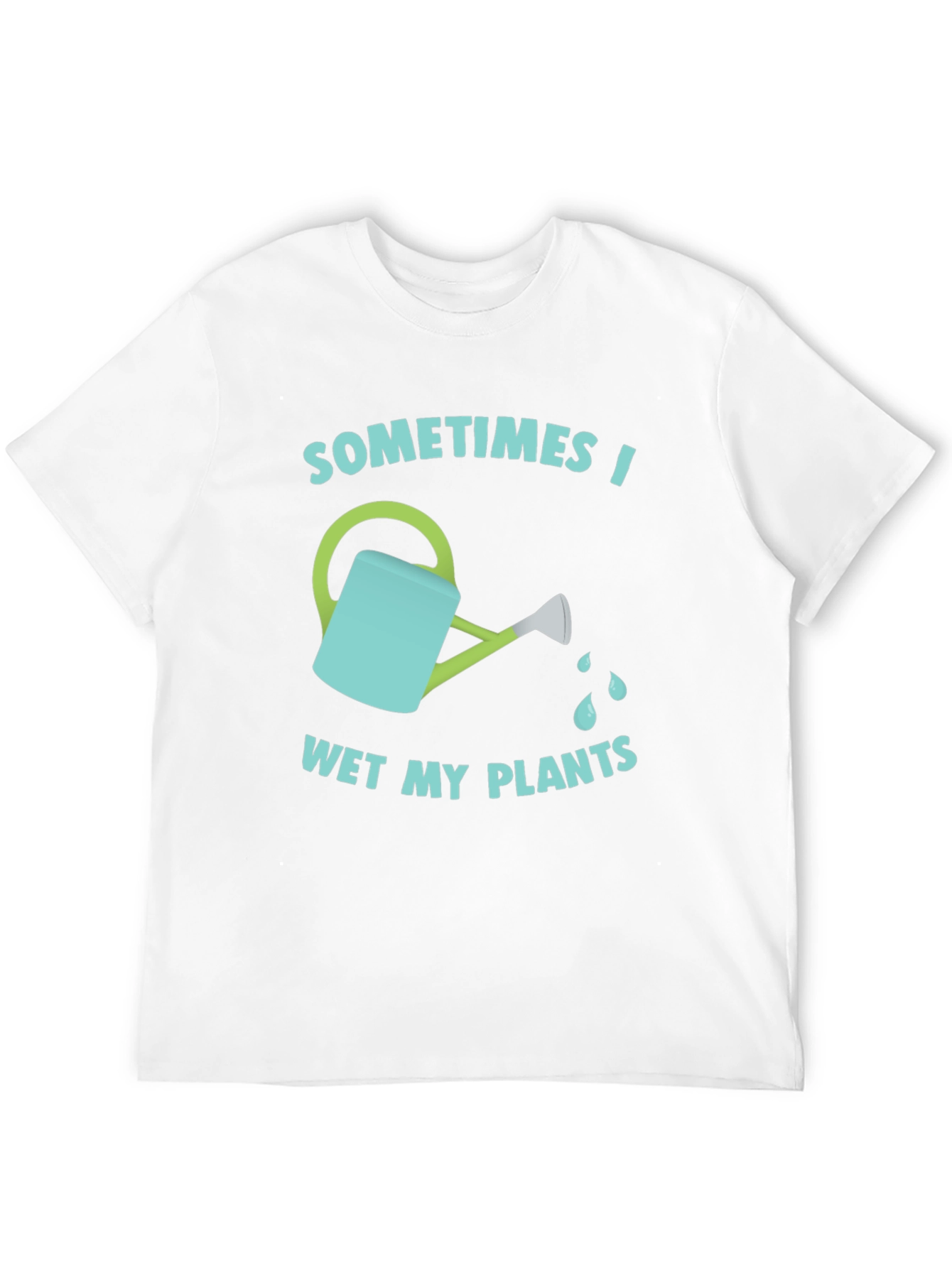 Camiseta Negra Divertida Riego Mis Plantas