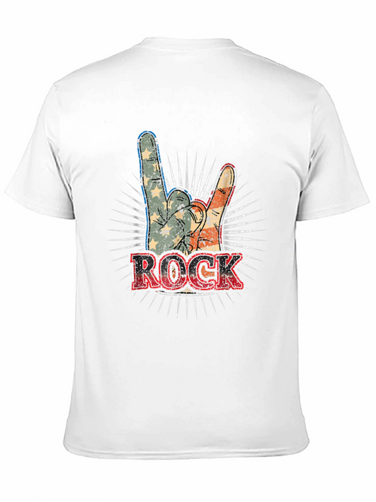 Camiseta Negra Rock and Roll Americana