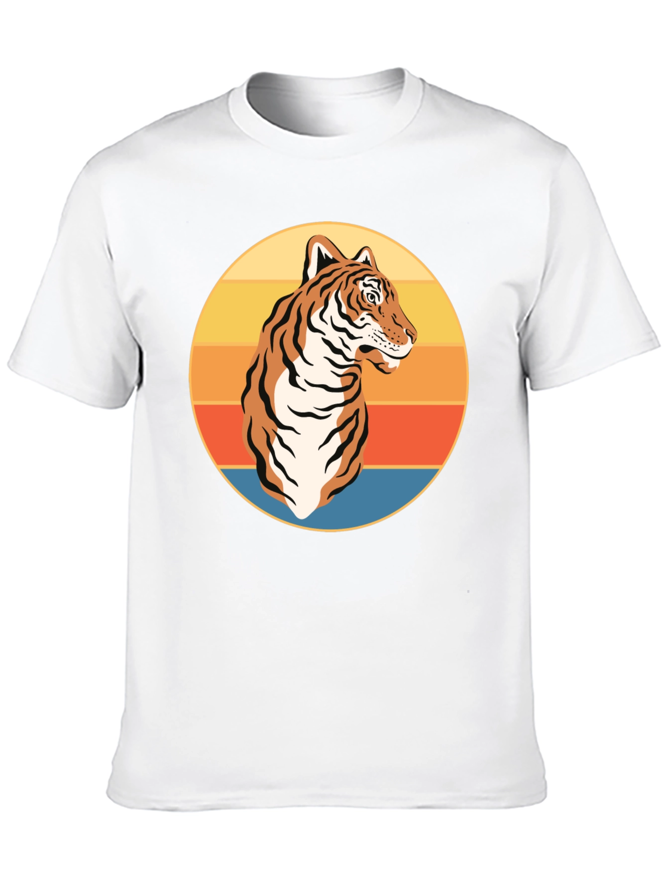 Camiseta Negra con Tigre Retro