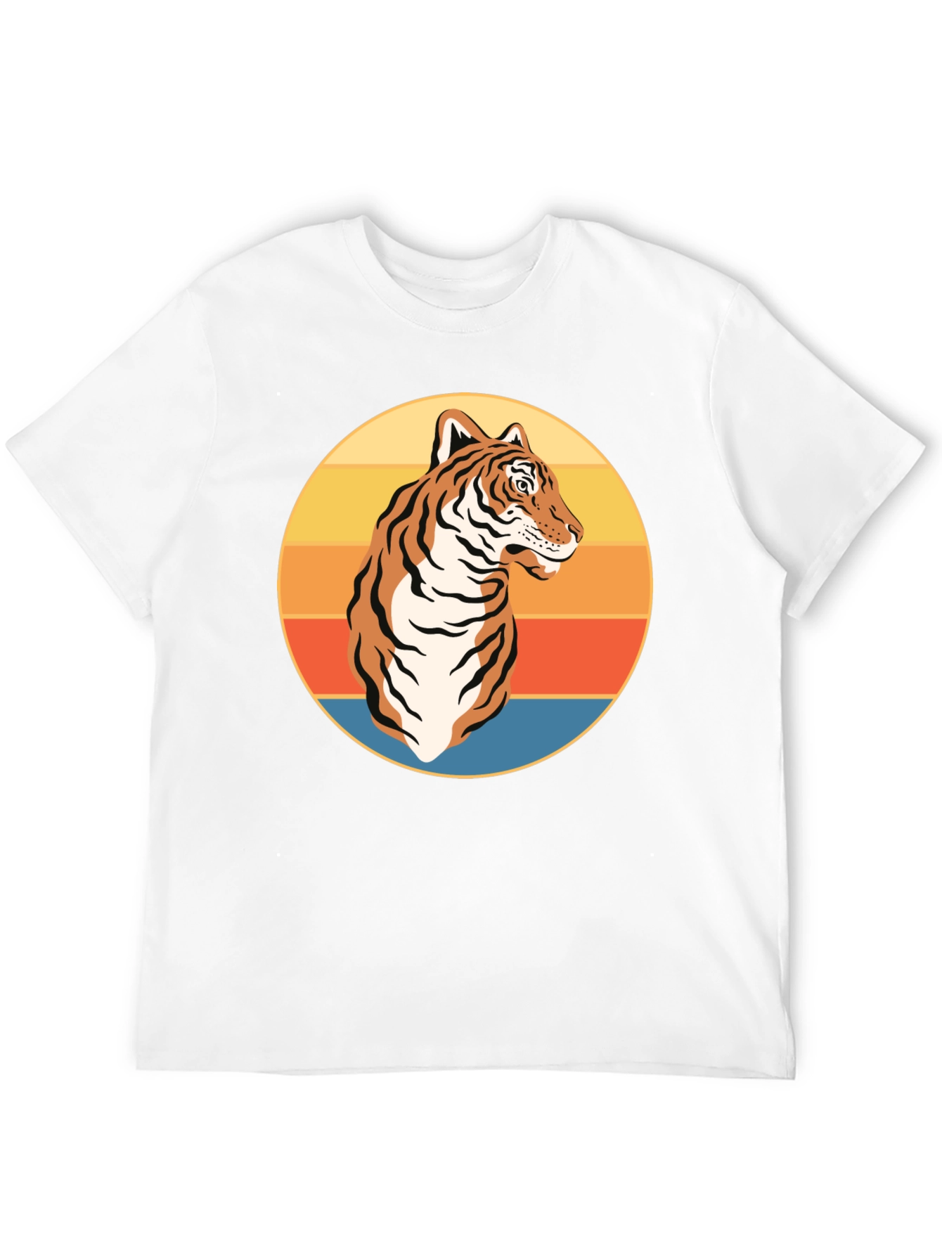 Camiseta Negra con Tigre Retro