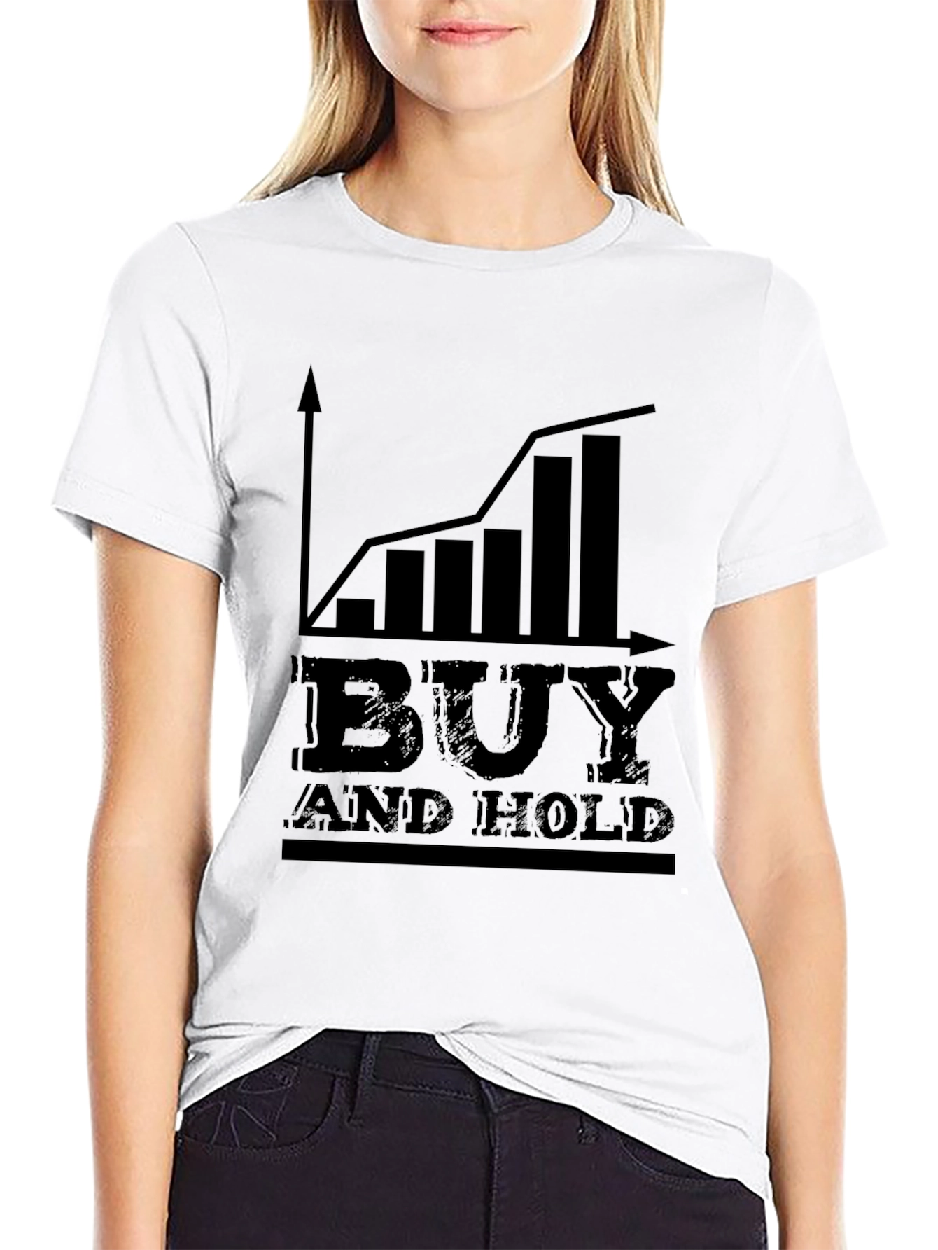 Camiseta Negra: Buy and Hold - Inversión