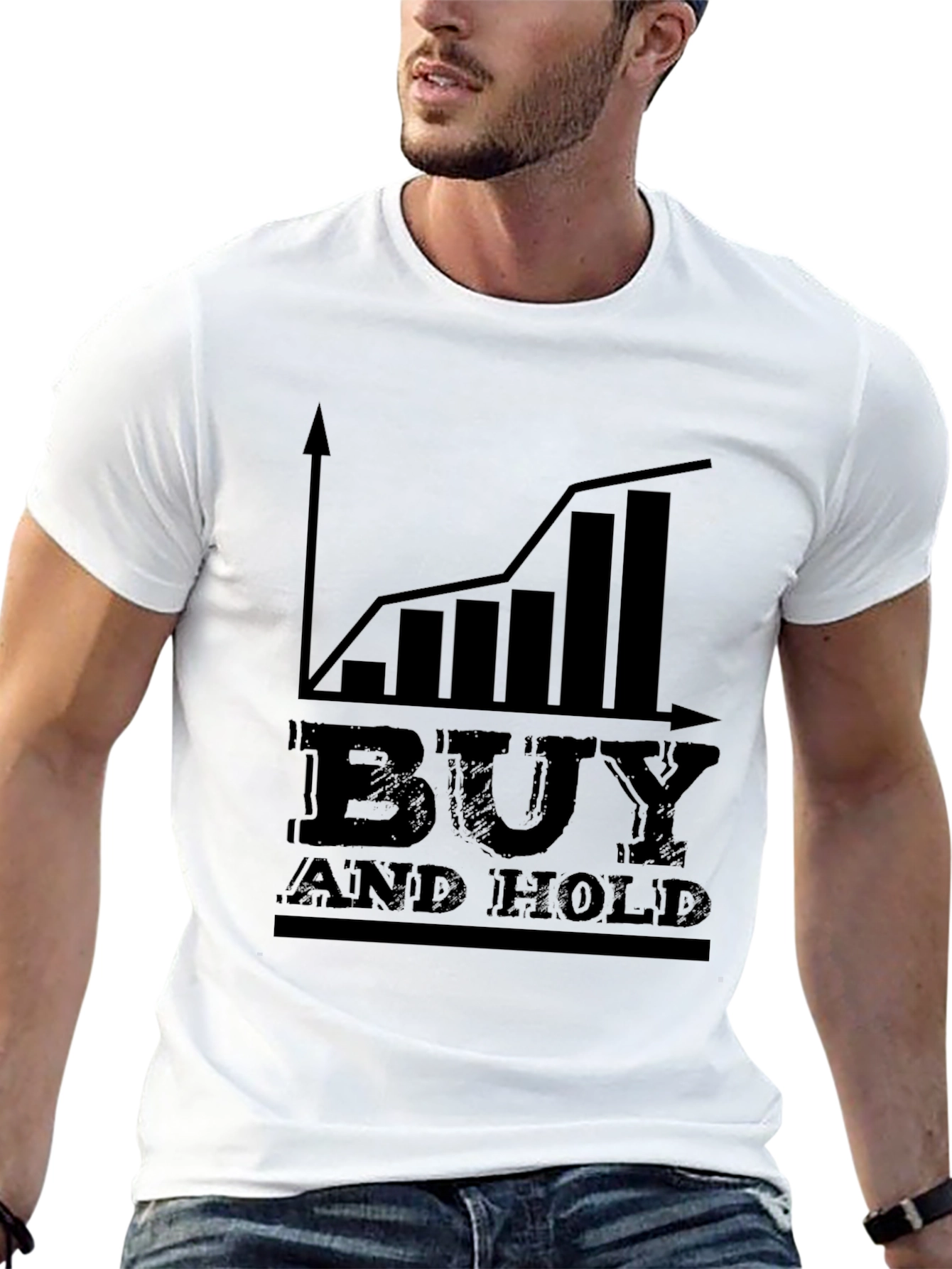 Camiseta Negra: Buy and Hold - Inversión