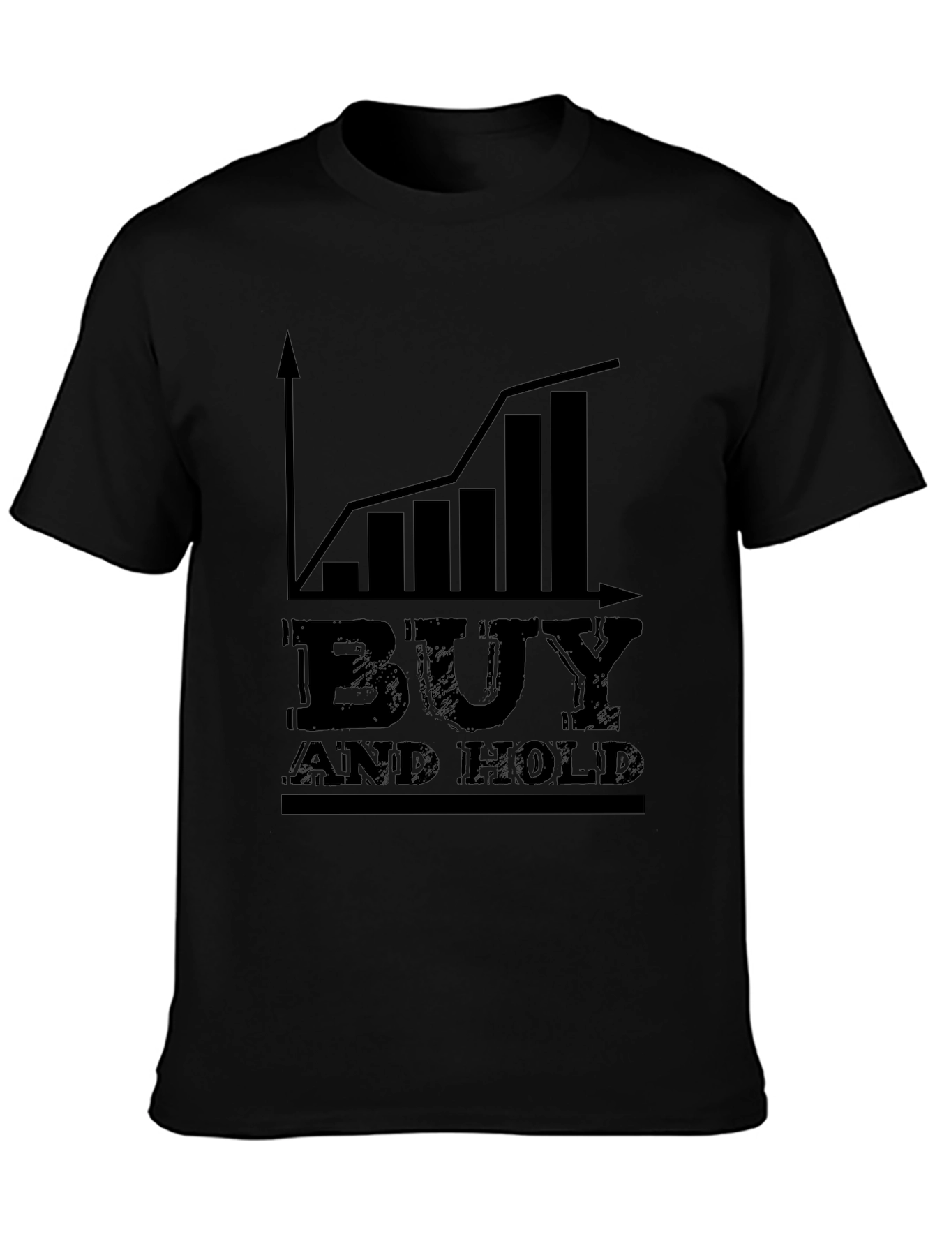 Camiseta Negra: Buy and Hold - Inversión