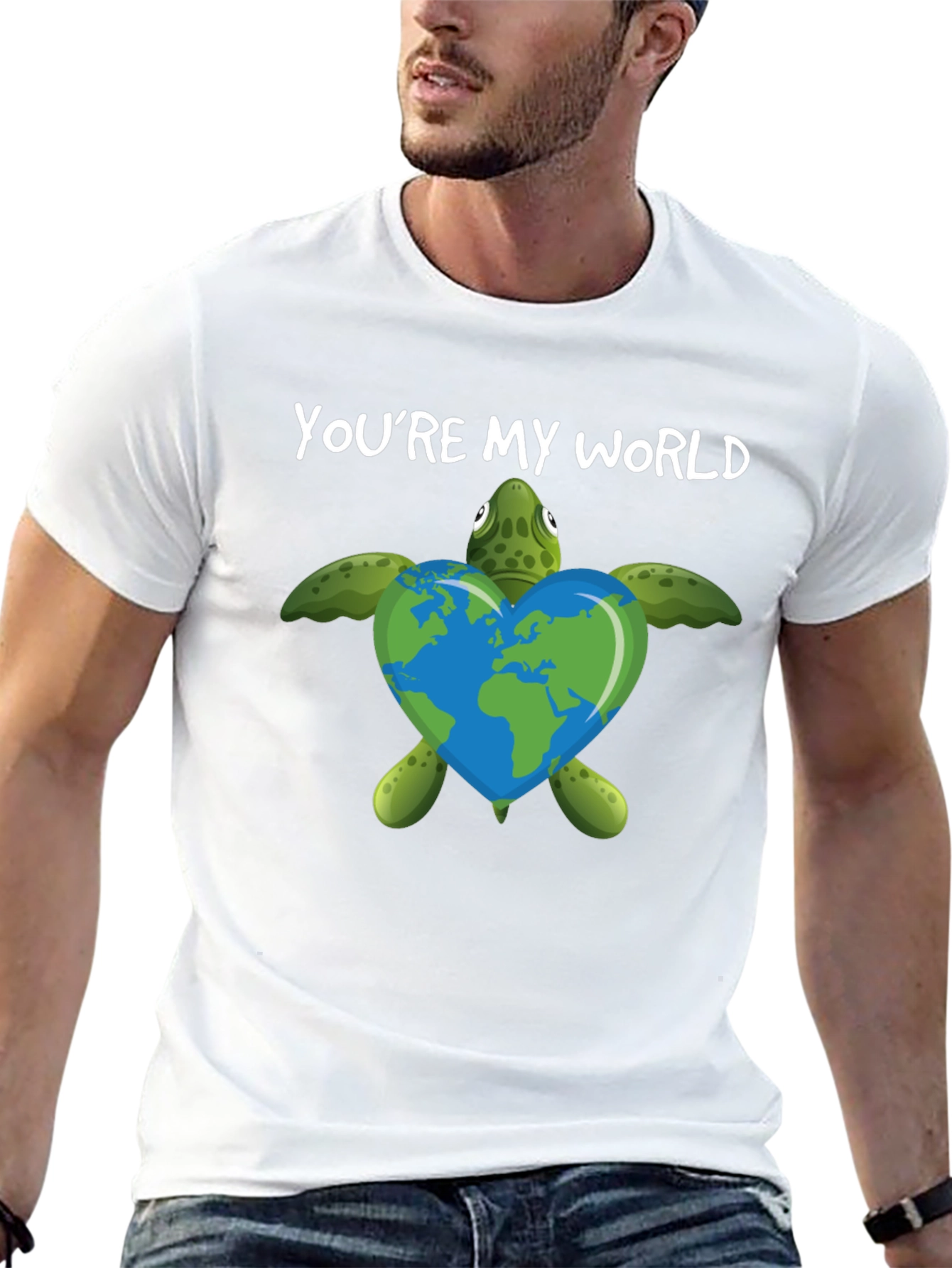 Camiseta Negra Youre My World Tortuga Ecológica