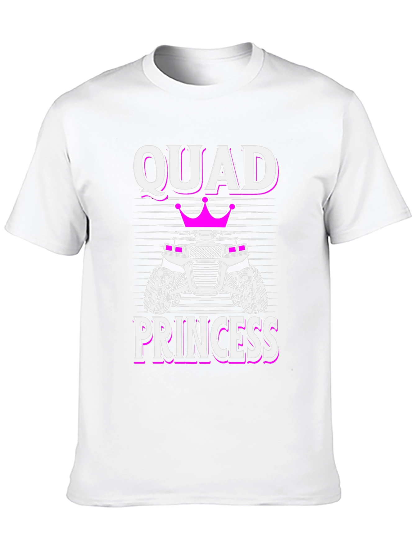 Camiseta Negra Quad Princess para Amantes de ATV