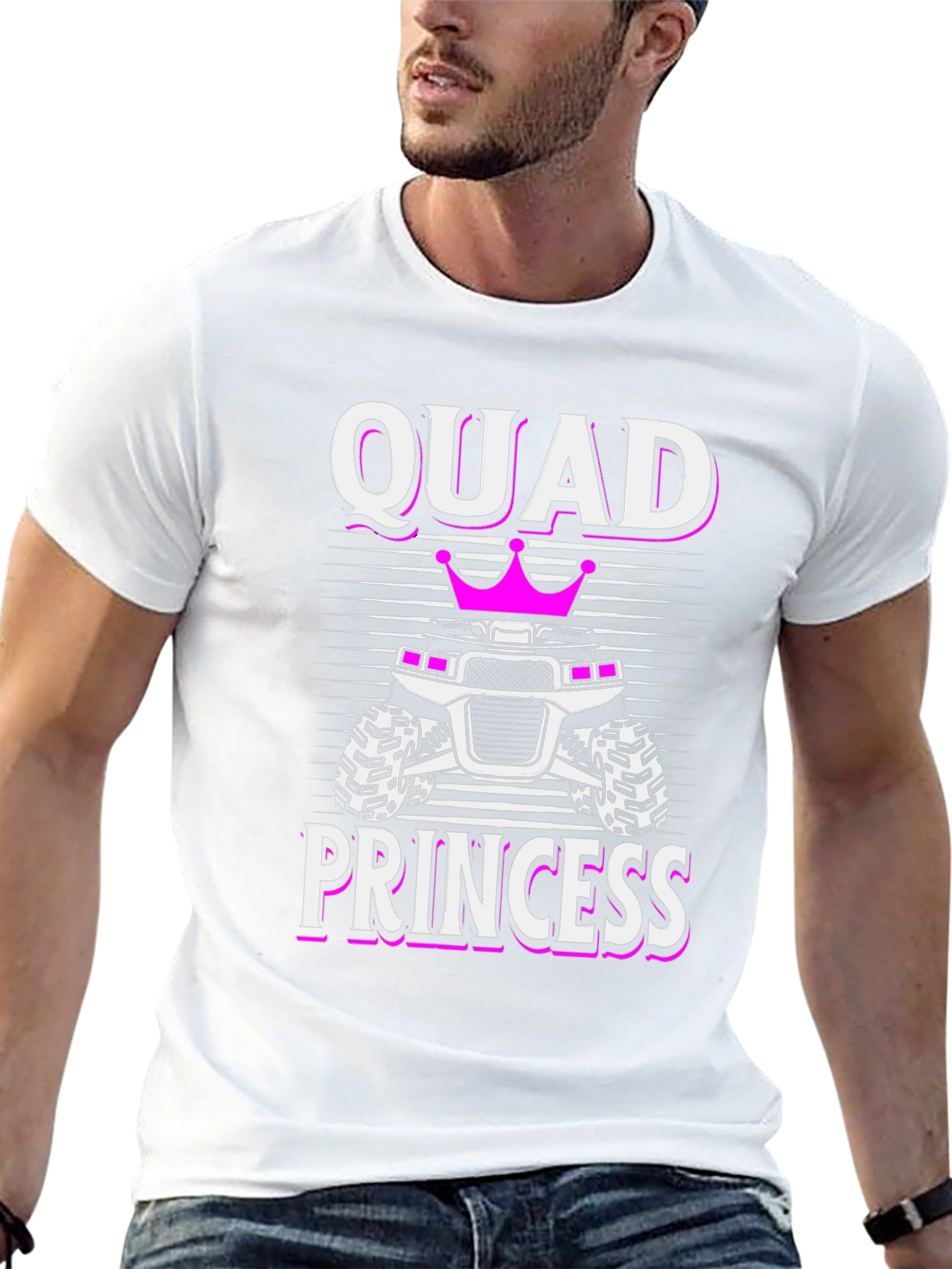 Camiseta Negra Quad Princess para Amantes de ATV