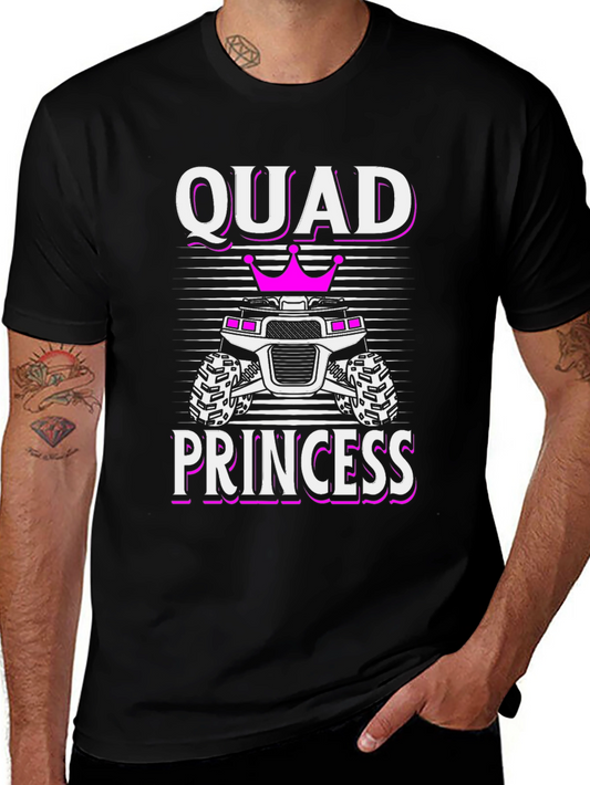 Camiseta Negra Quad Princess para Amantes de ATV