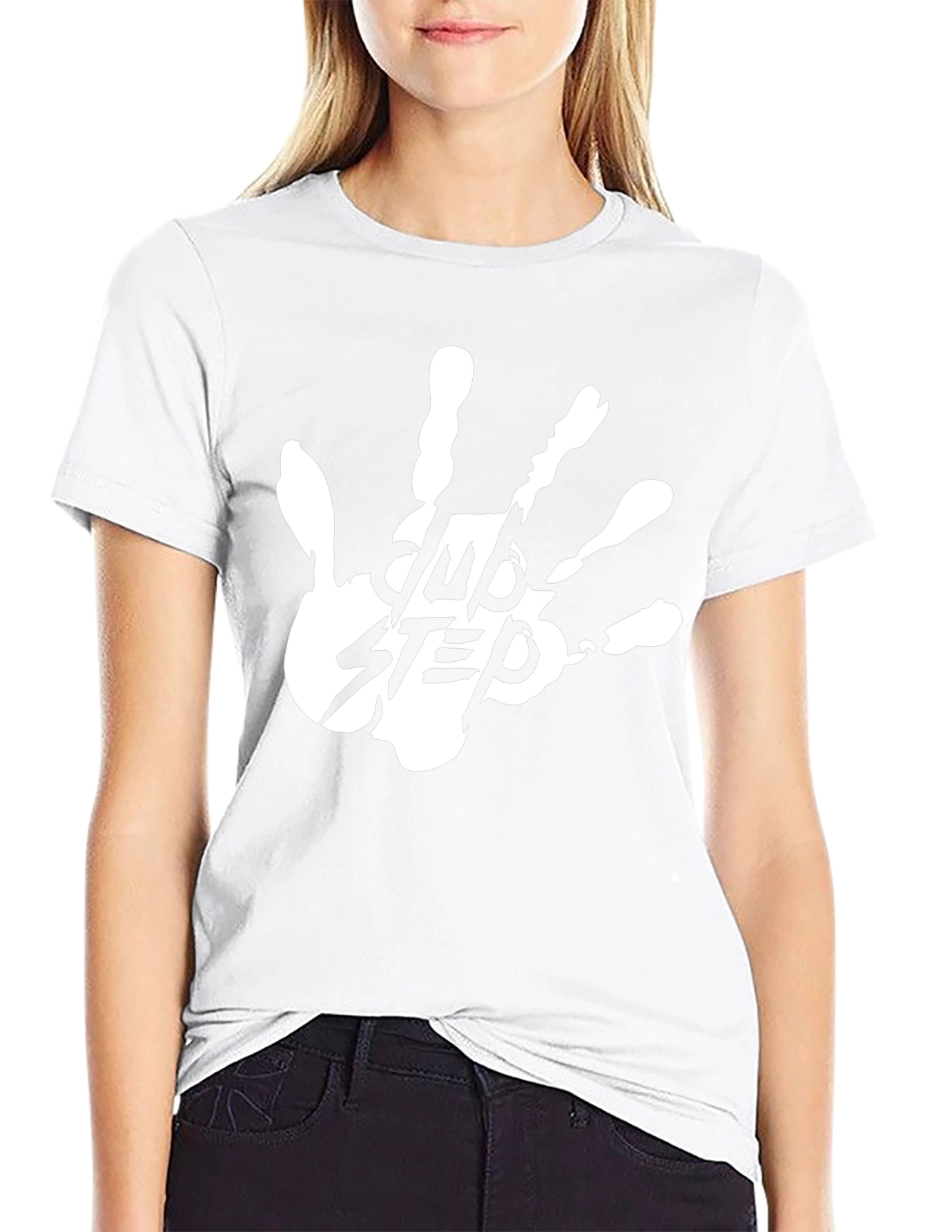 Camiseta Negra Dubstep Mano Blanca