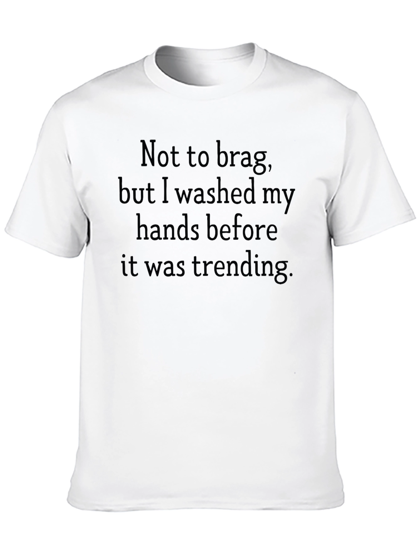 Camiseta Negra con Texto Lavé mis Manos Antes