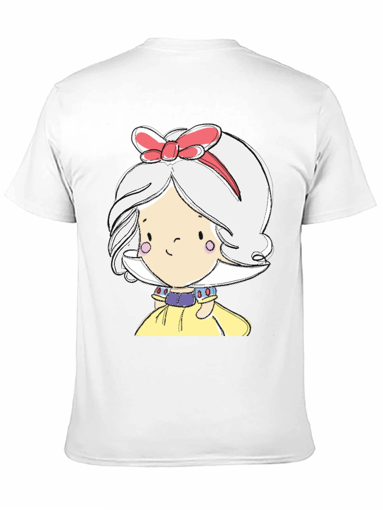 Camiseta Negra con Dibujo Animado para Adulto