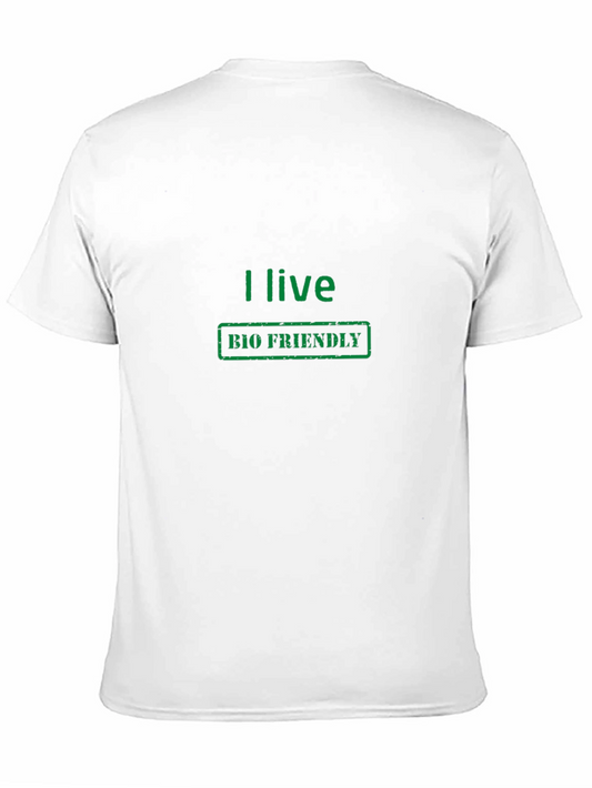 Camiseta Negra Ecológica I Live Bio Friendly