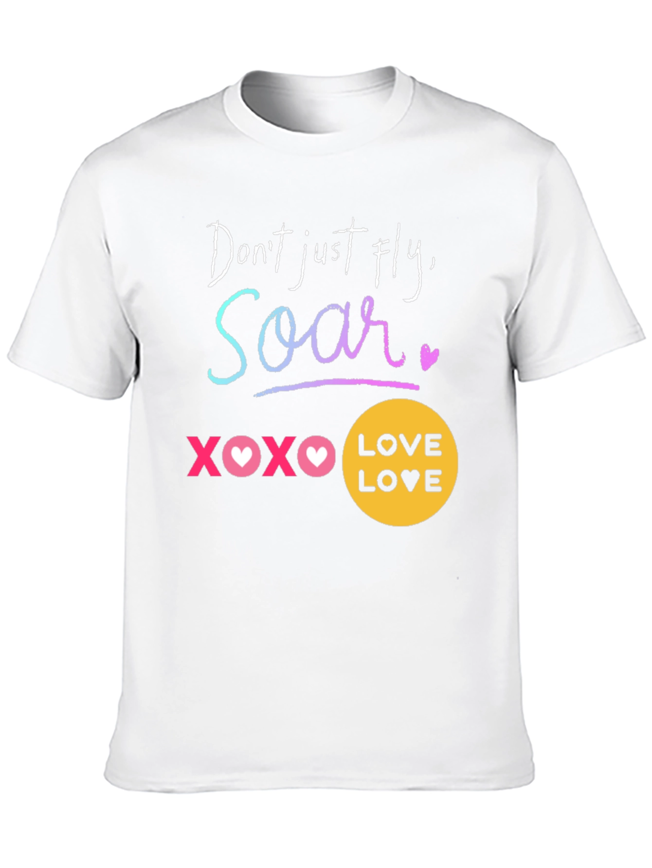 Camiseta Negra Soar: Amor y Motivación