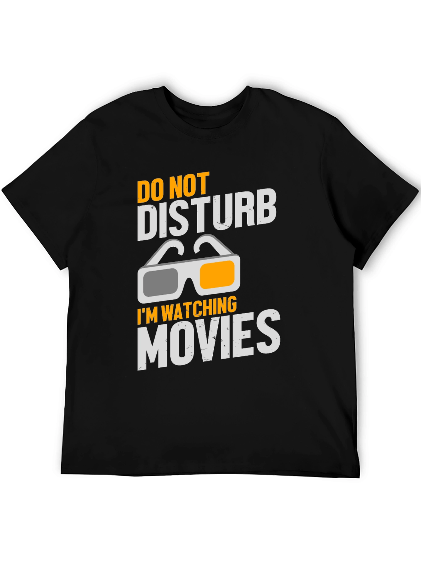Camiseta Negra No Molestar Estoy Viendo Películas