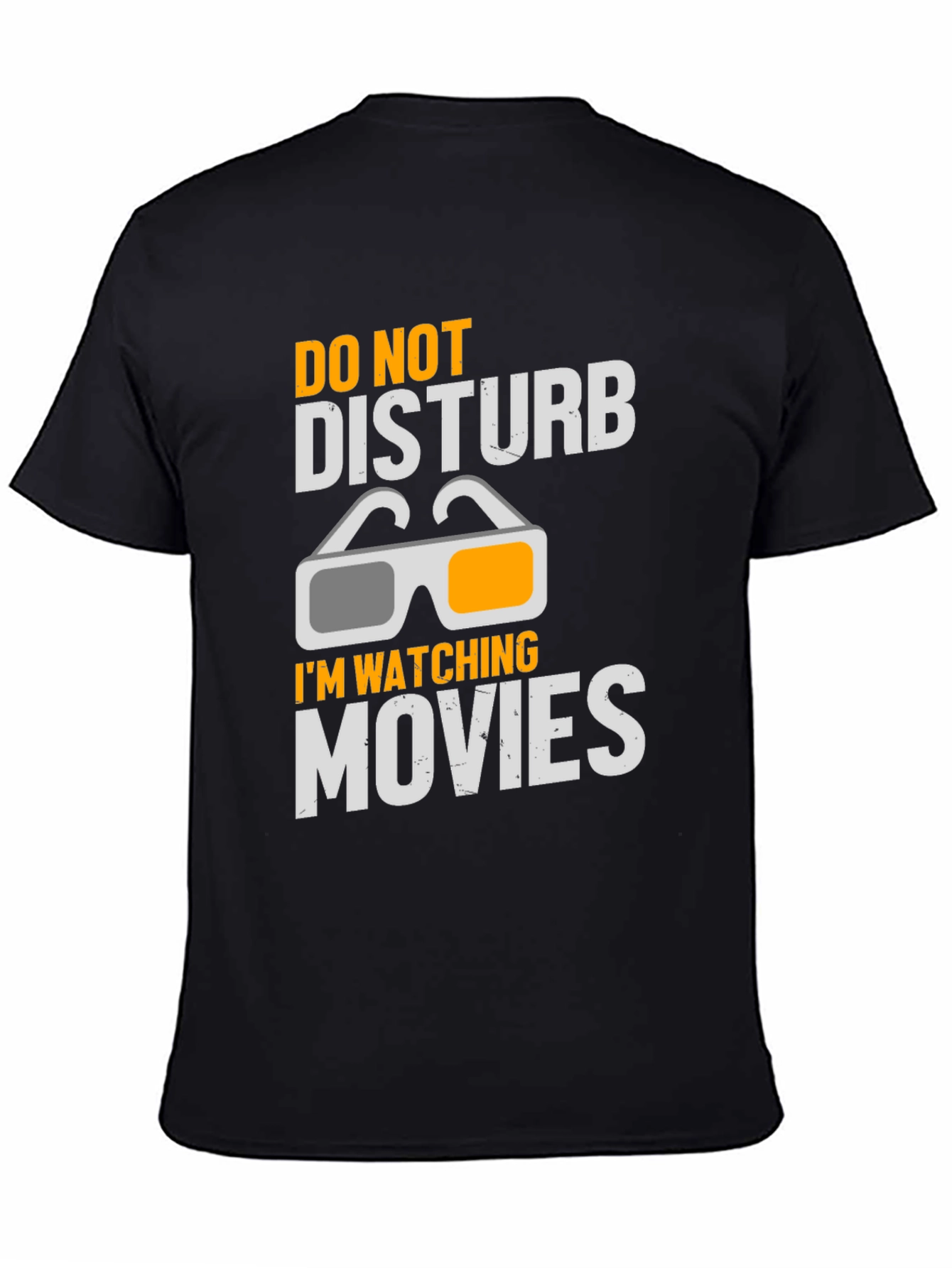 Camiseta Negra No Molestar Estoy Viendo Películas