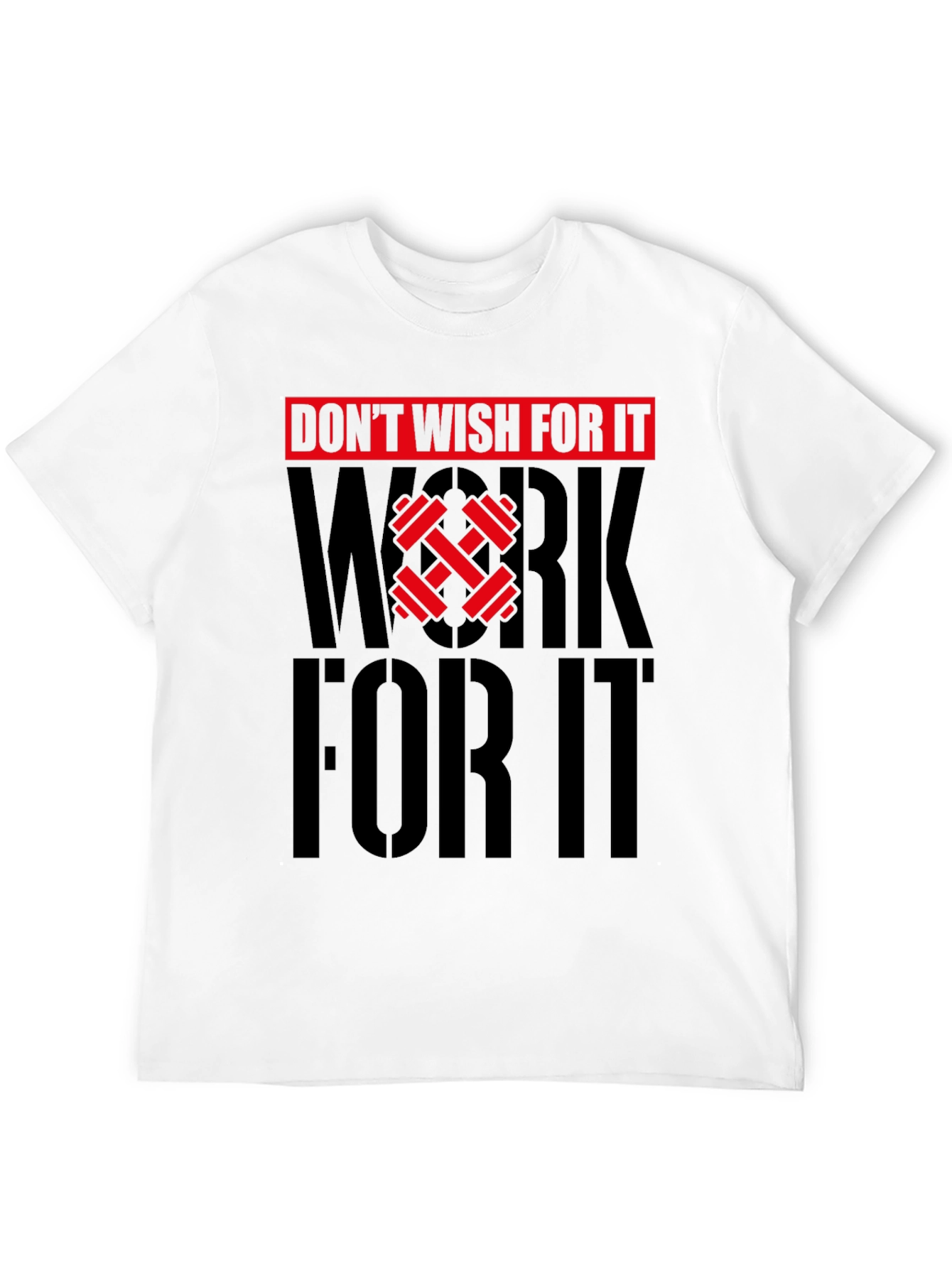 Camiseta Negra Motivacional Gimnasio - ¡Trabaja por ello!