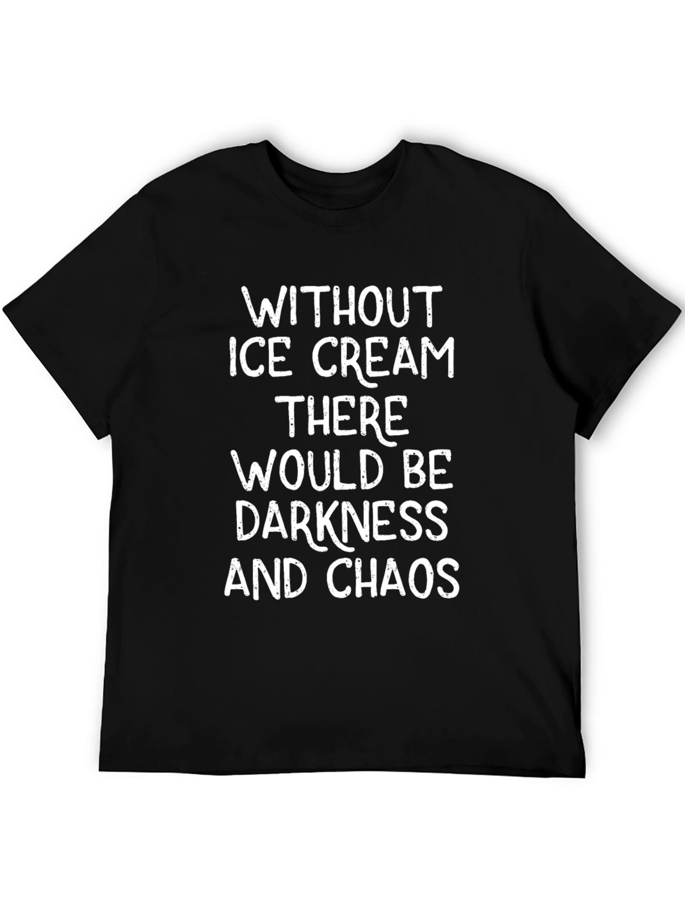 Camiseta Negra: Sin Helado Oscuridad y Caos
