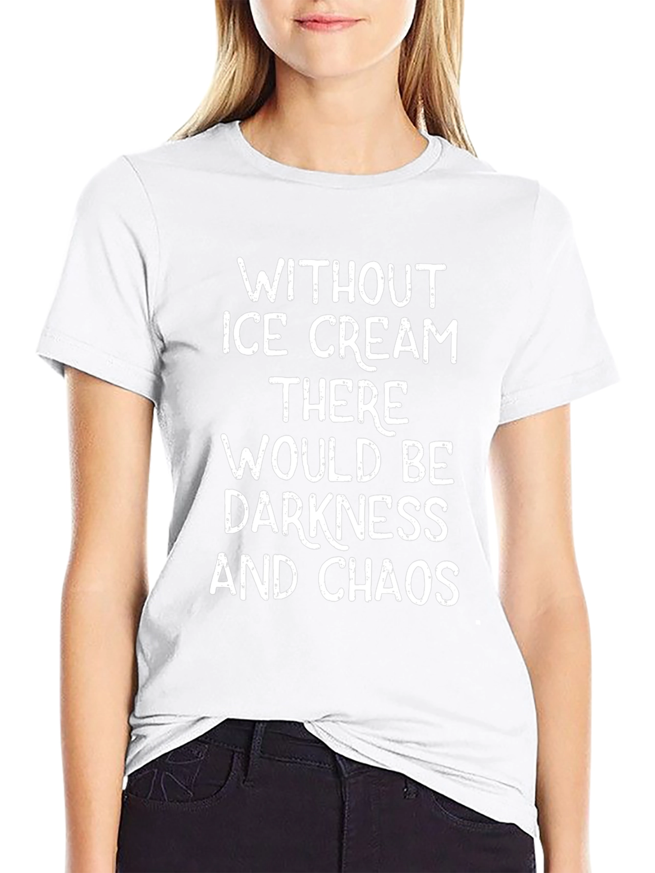 Camiseta Negra: Sin Helado Oscuridad y Caos