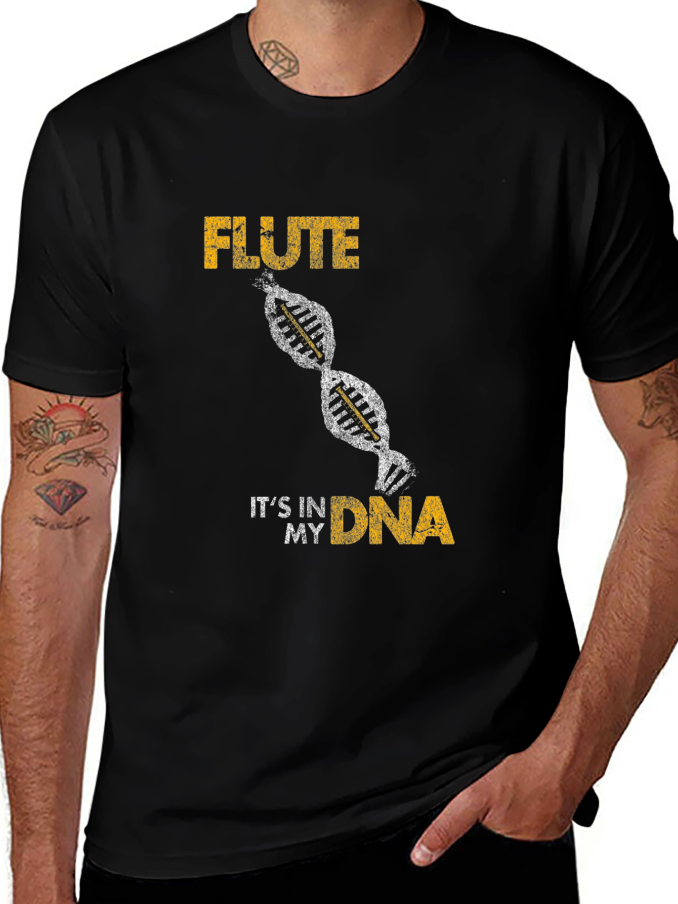 Camiseta Negra Flute in my DNA