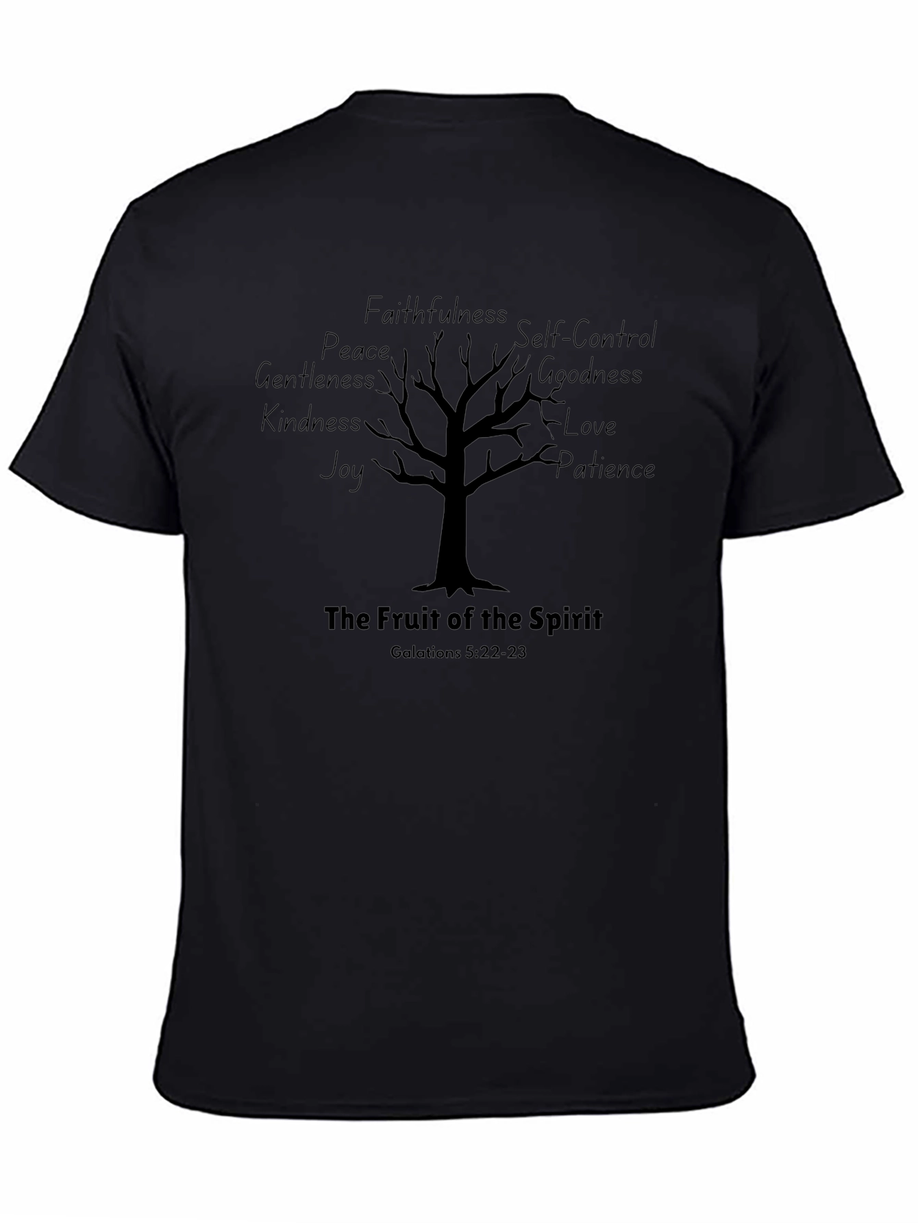 Camiseta Negra: El Fruto del Espíritu