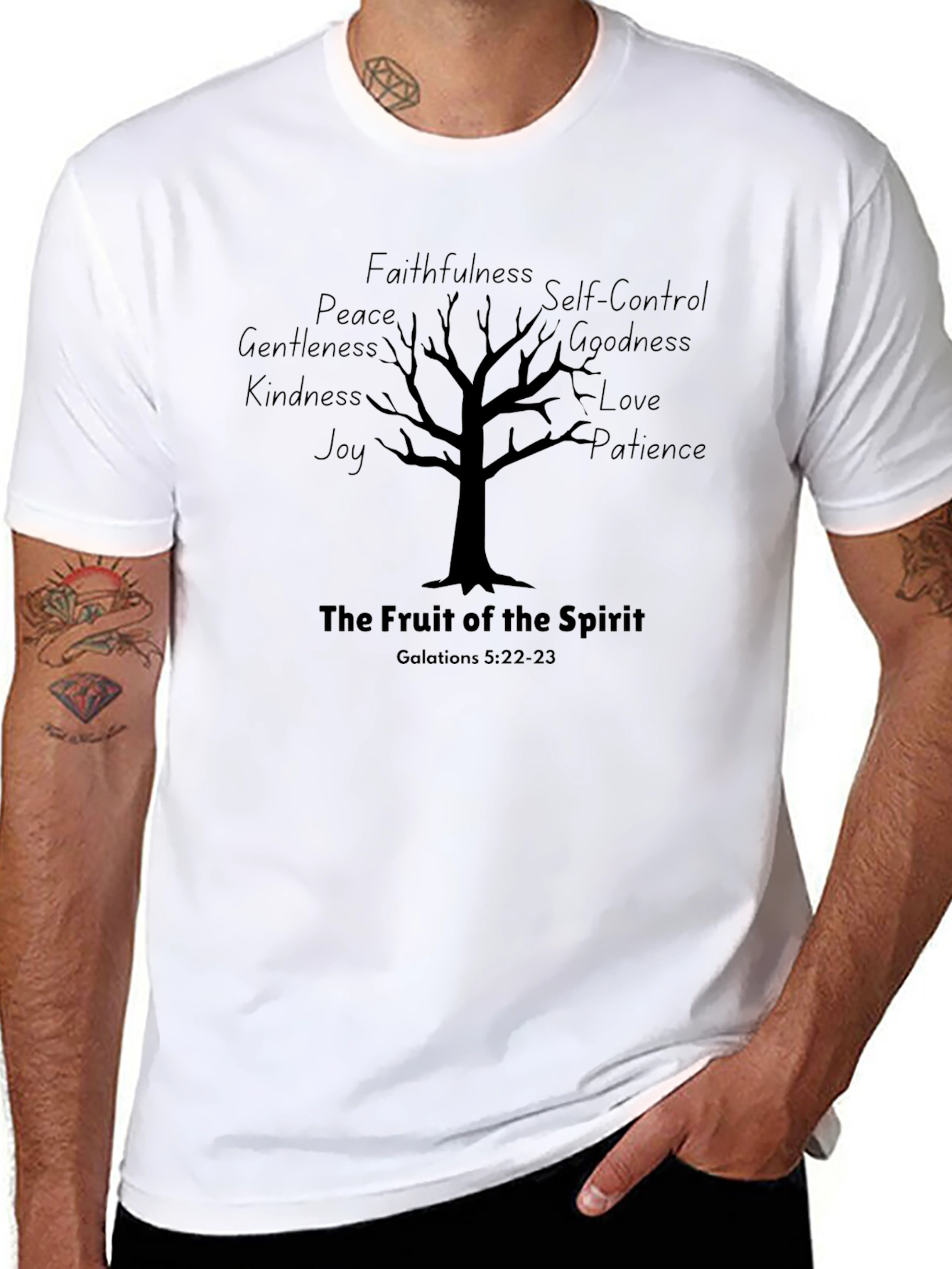 Camiseta Negra: El Fruto del Espíritu