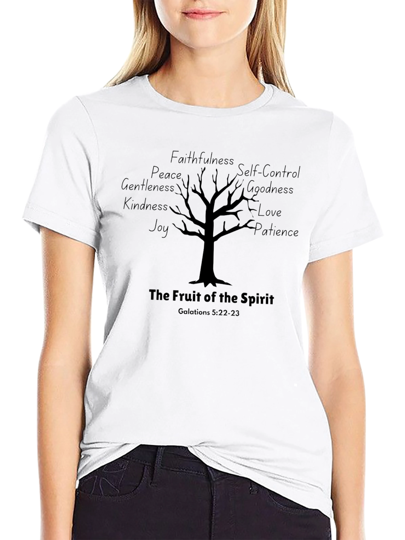 Camiseta Negra: El Fruto del Espíritu