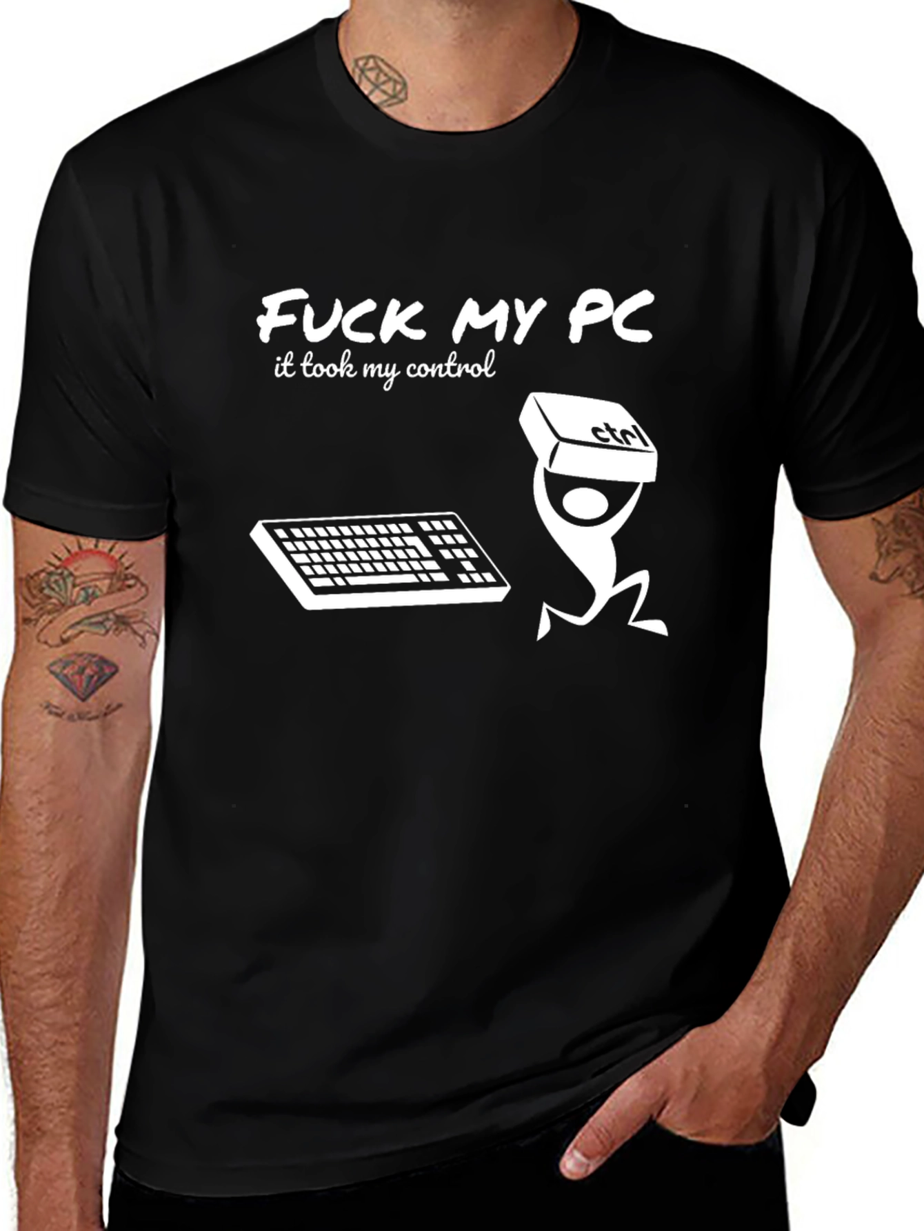 Camiseta Negra Fuck My PC