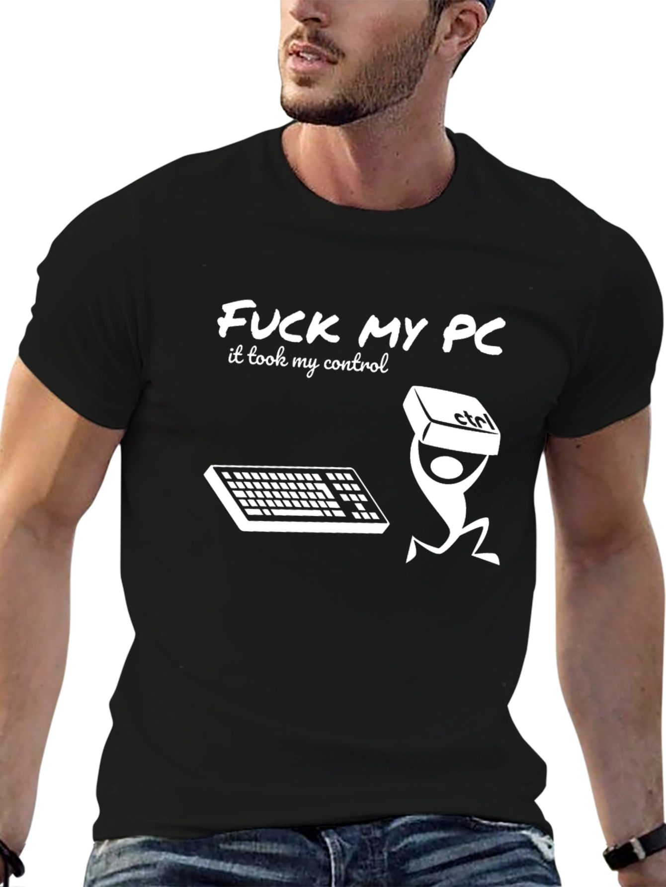 Camiseta Negra Fuck My PC
