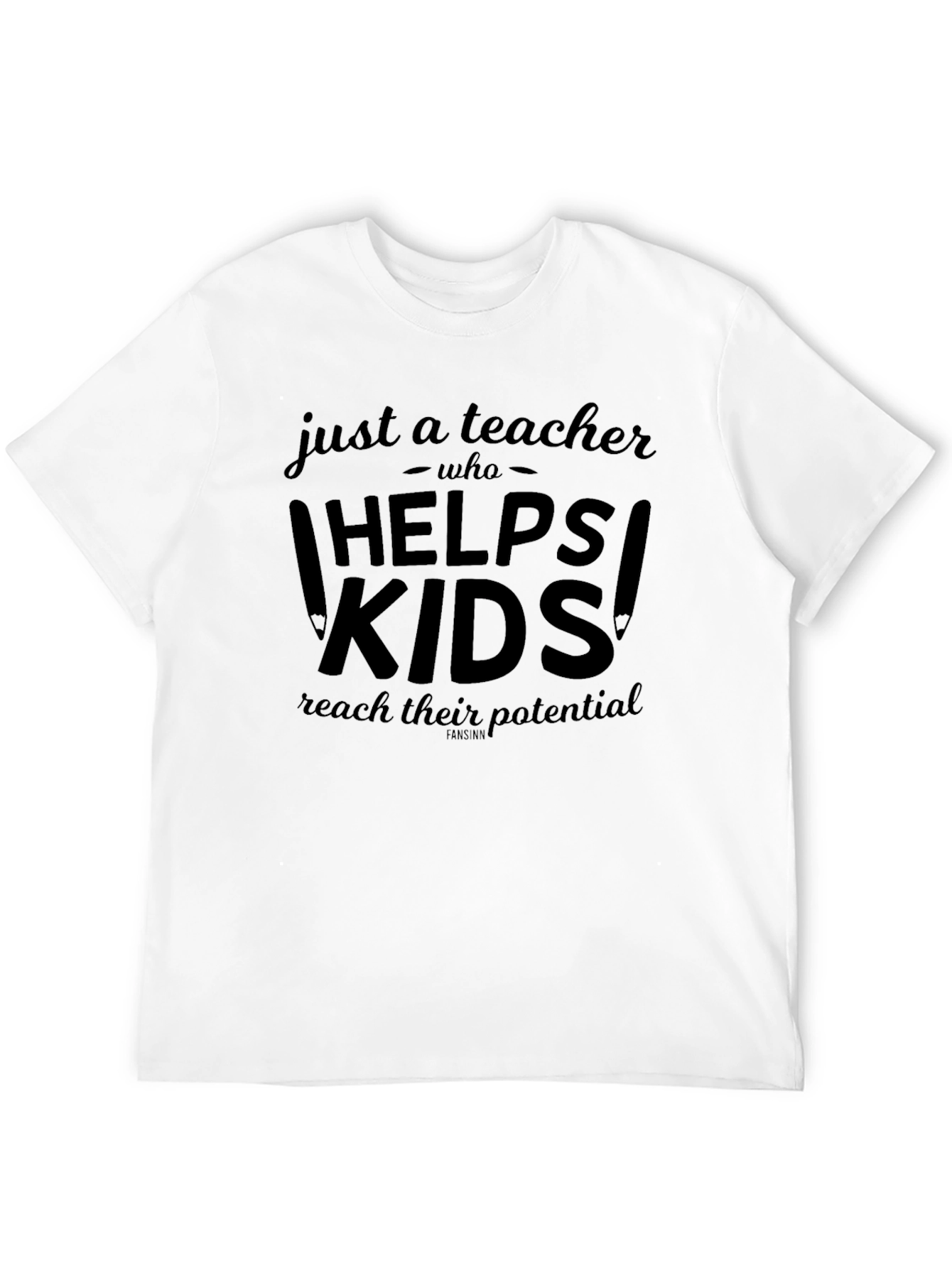 Camiseta Negra Just a Teacher Who Helps Kids
