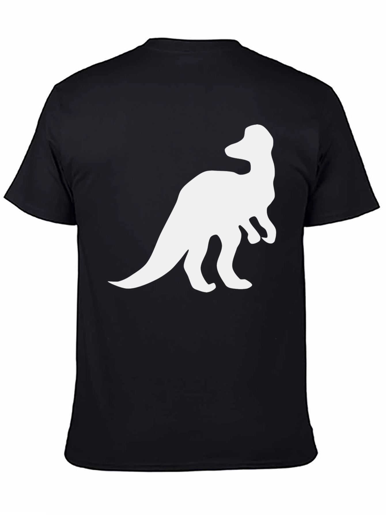 Camiseta Hombre Negra Estampado Dinosaurio