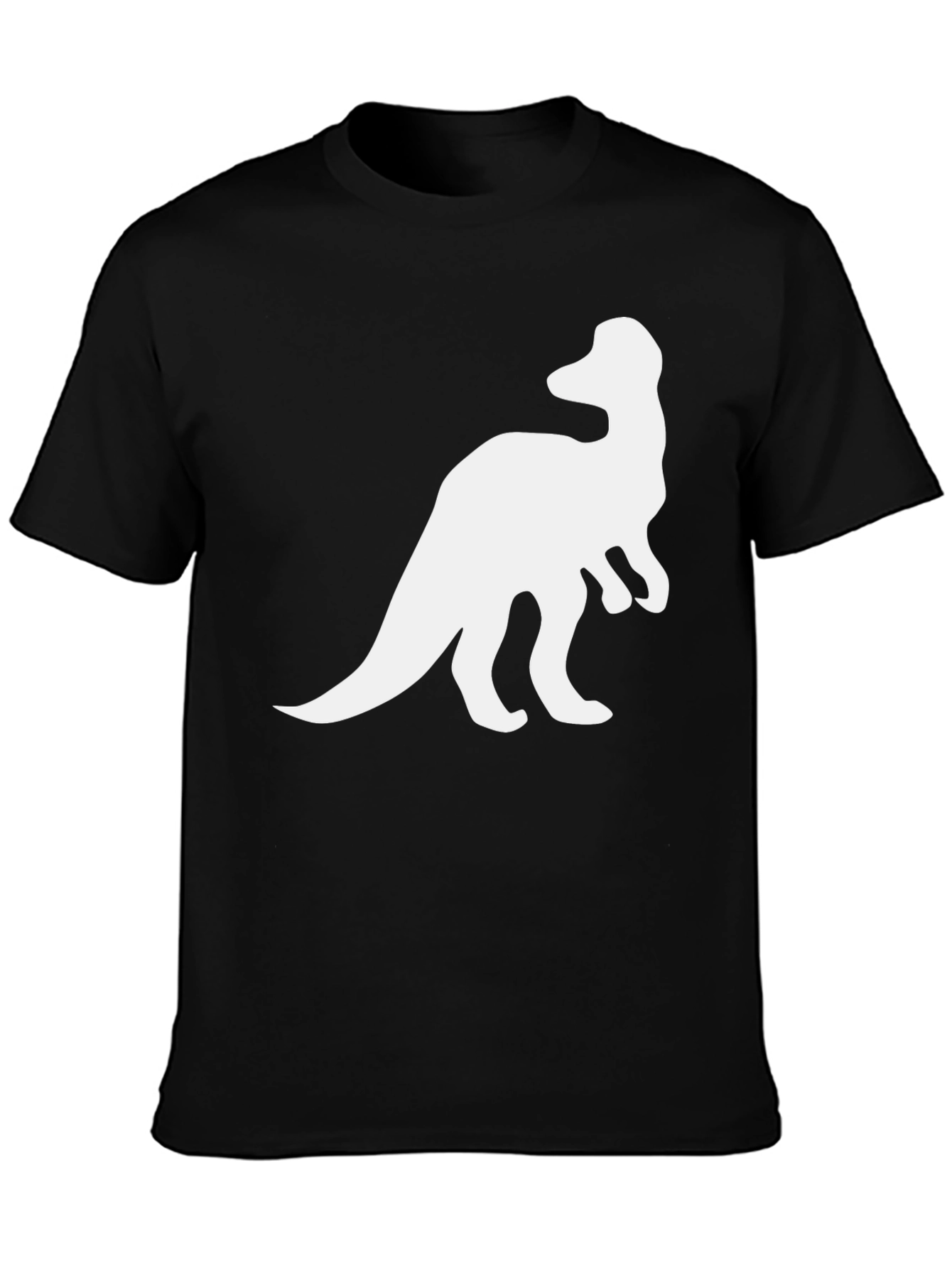 Camiseta Hombre Negra Estampado Dinosaurio