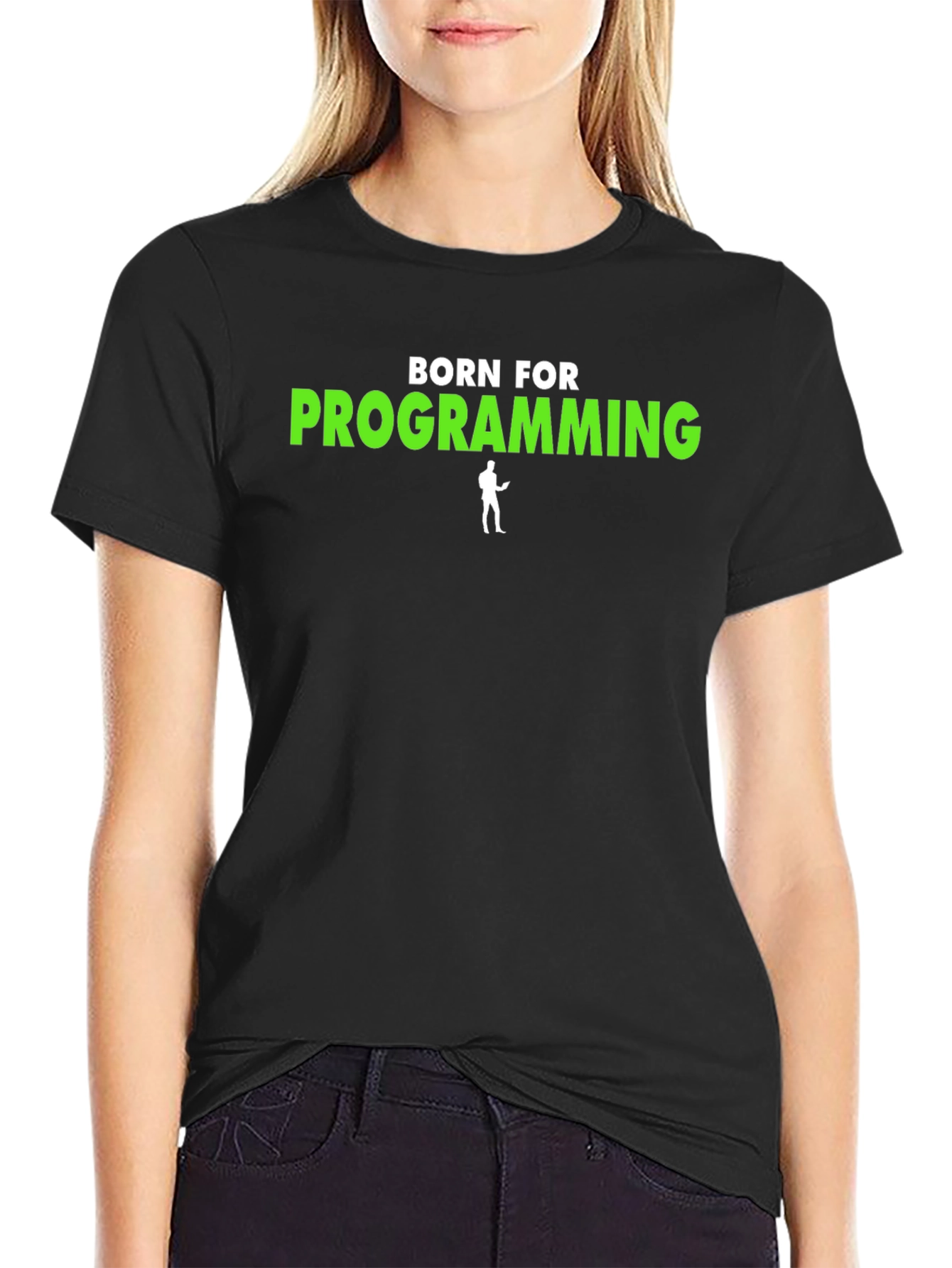 Camiseta Negra: Nacido para Programar