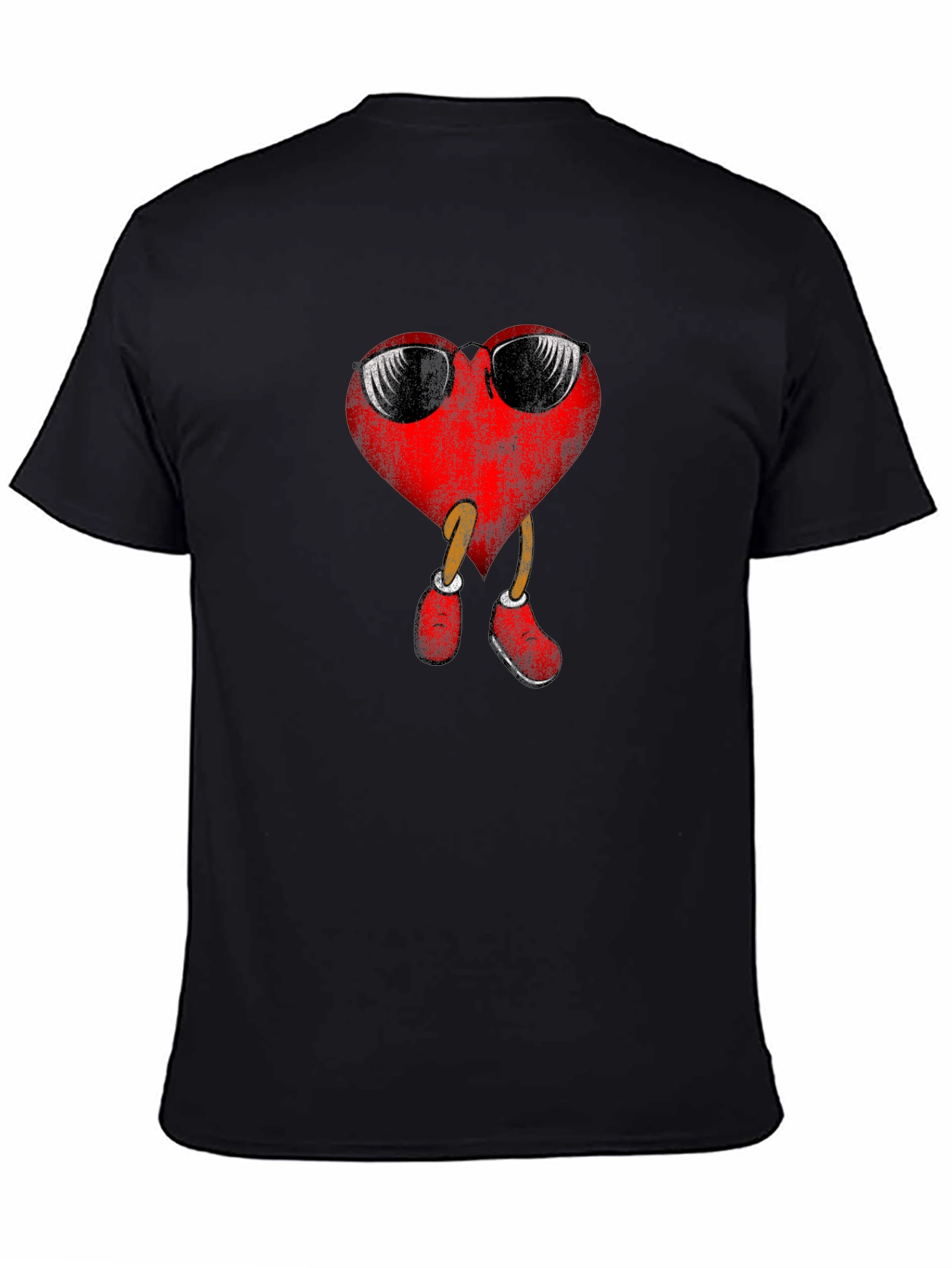 Camiseta Negra con Corazón Cool