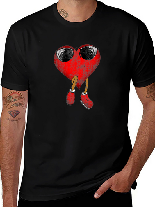 Camiseta Negra con Corazón Cool