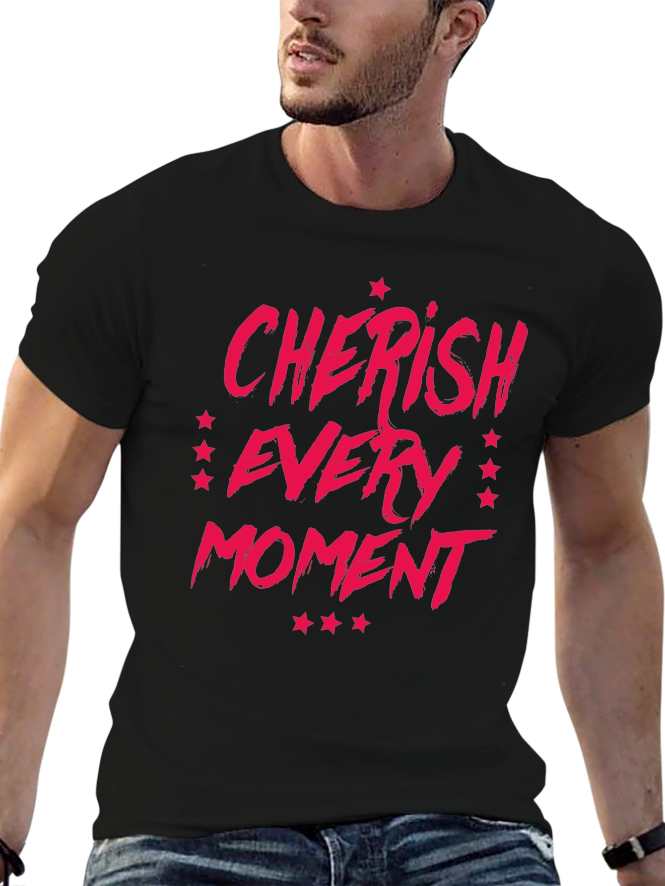 Camiseta Negra Cherish Every Moment